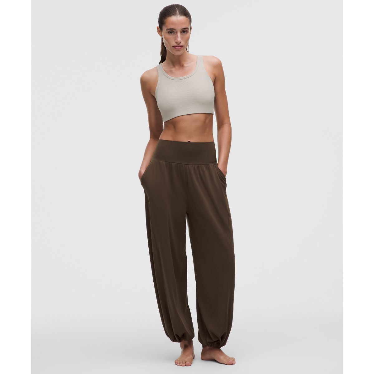 Nulu Cinch-Hem Drapey Pants