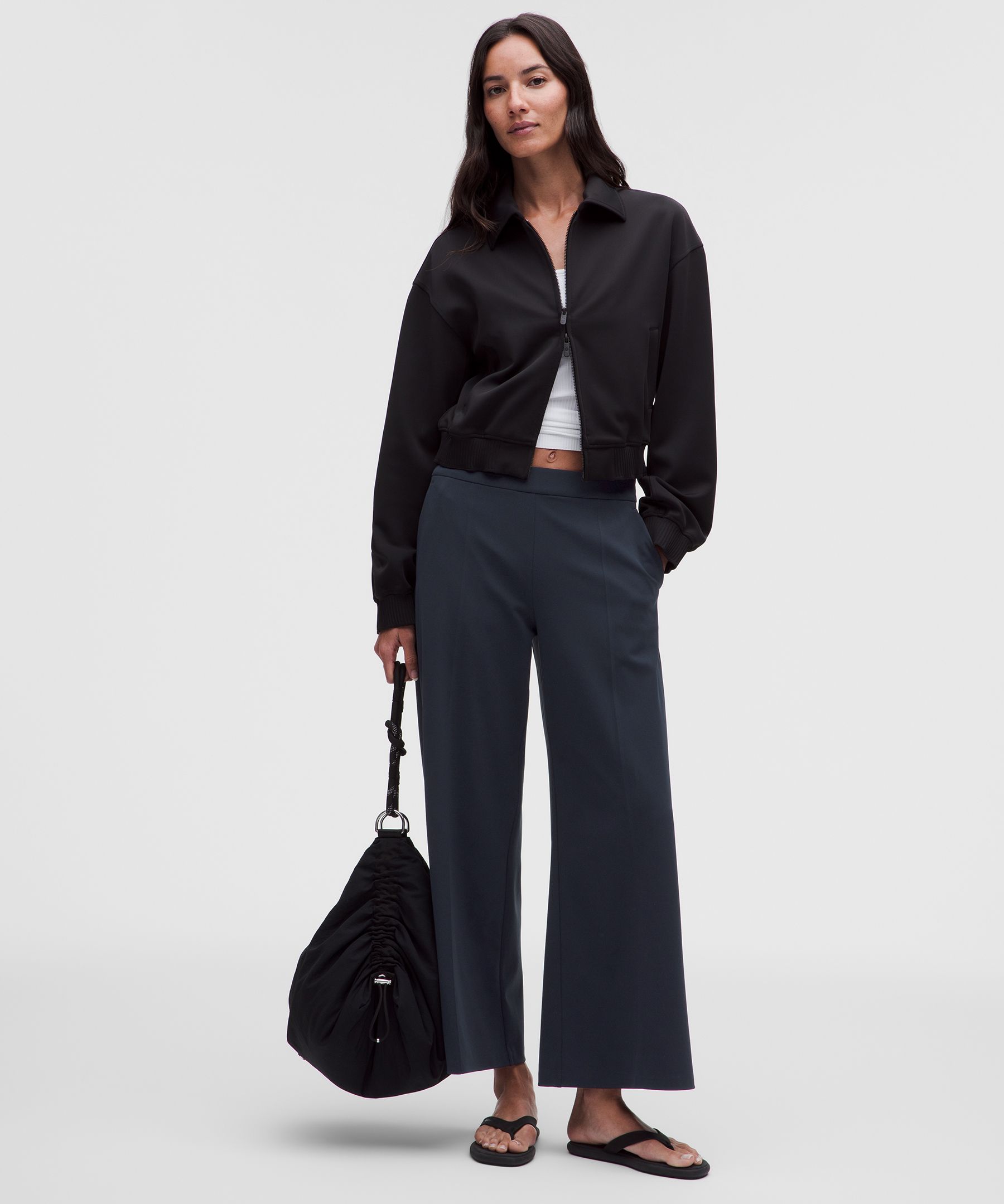 Daydrift Mid-Rise Cropped Wide-Leg Trouser