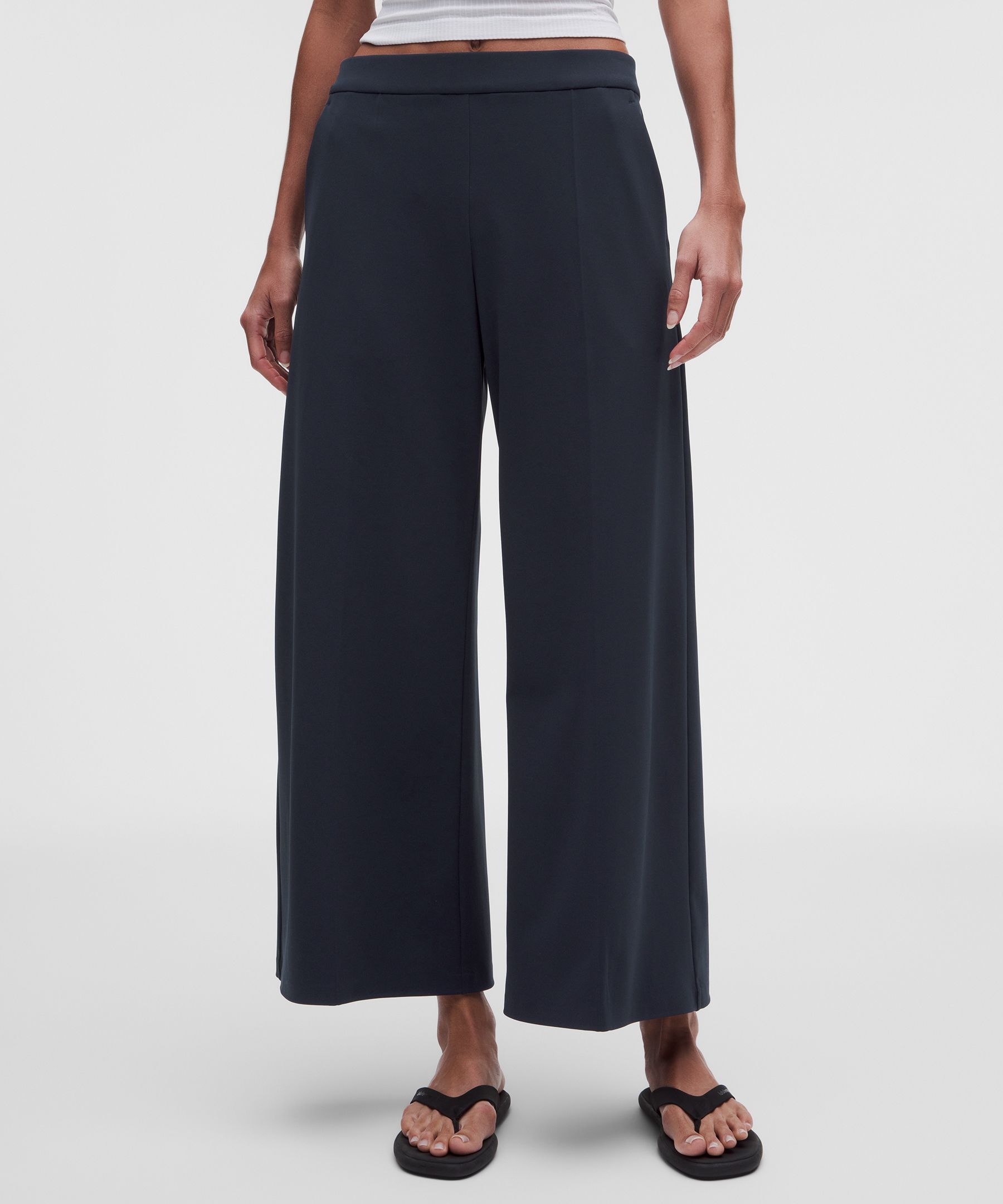 Daydrift Mid-Rise Cropped Wide-Leg Trouser
