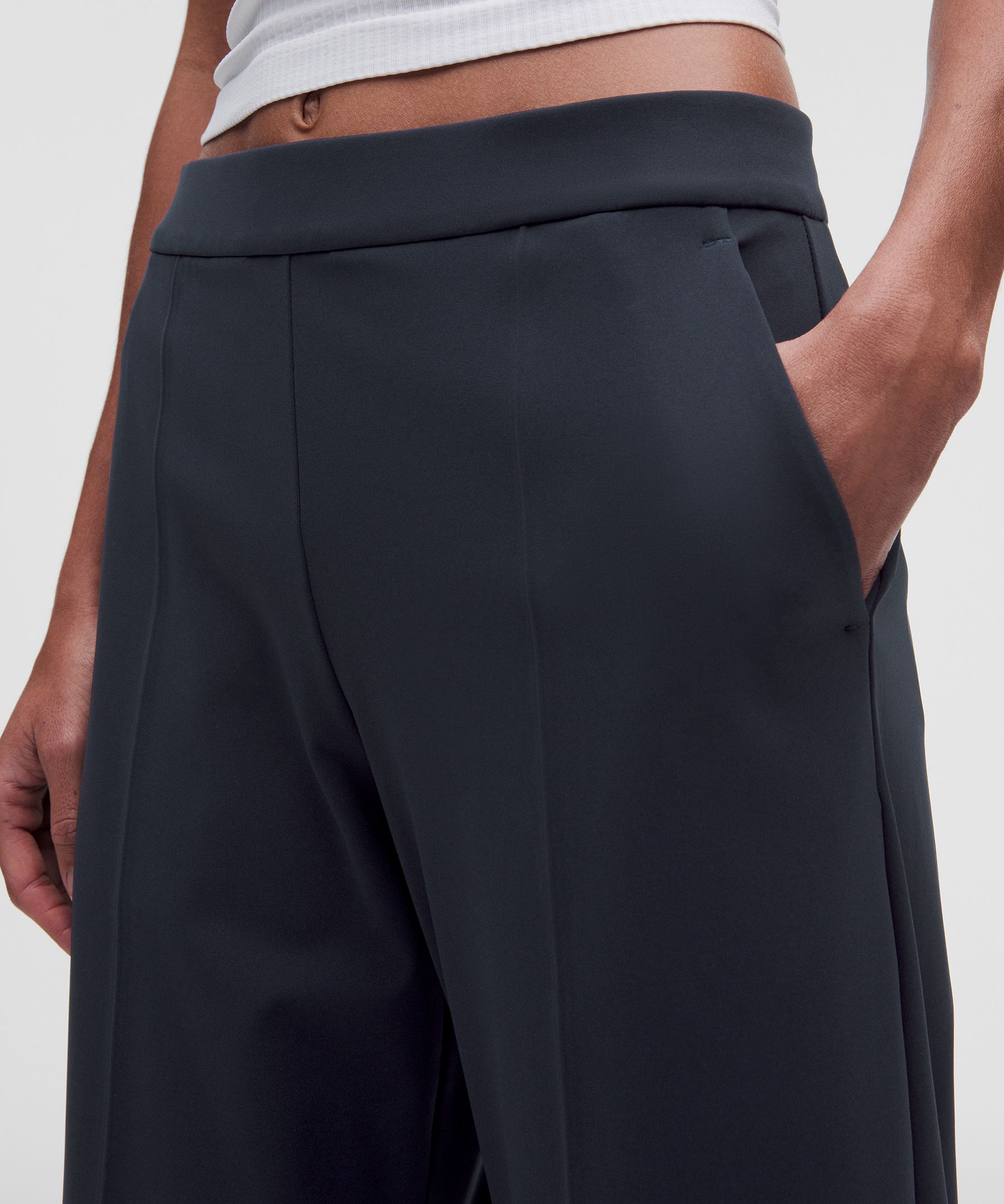 Daydrift Mid-Rise Cropped Wide-Leg Trouser