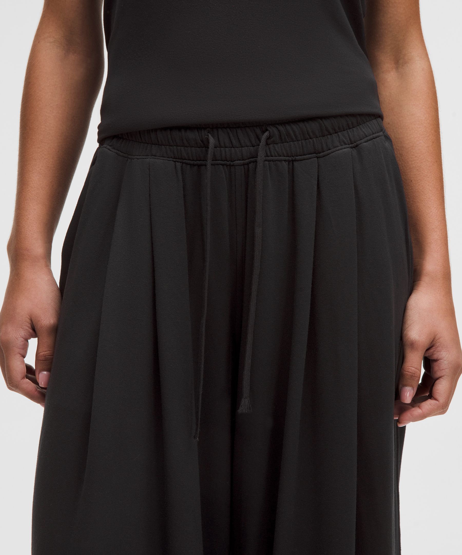Pantalon BeCalm taille haute tr&egrave;s large &agrave; pinces *Tissu nouvelle version