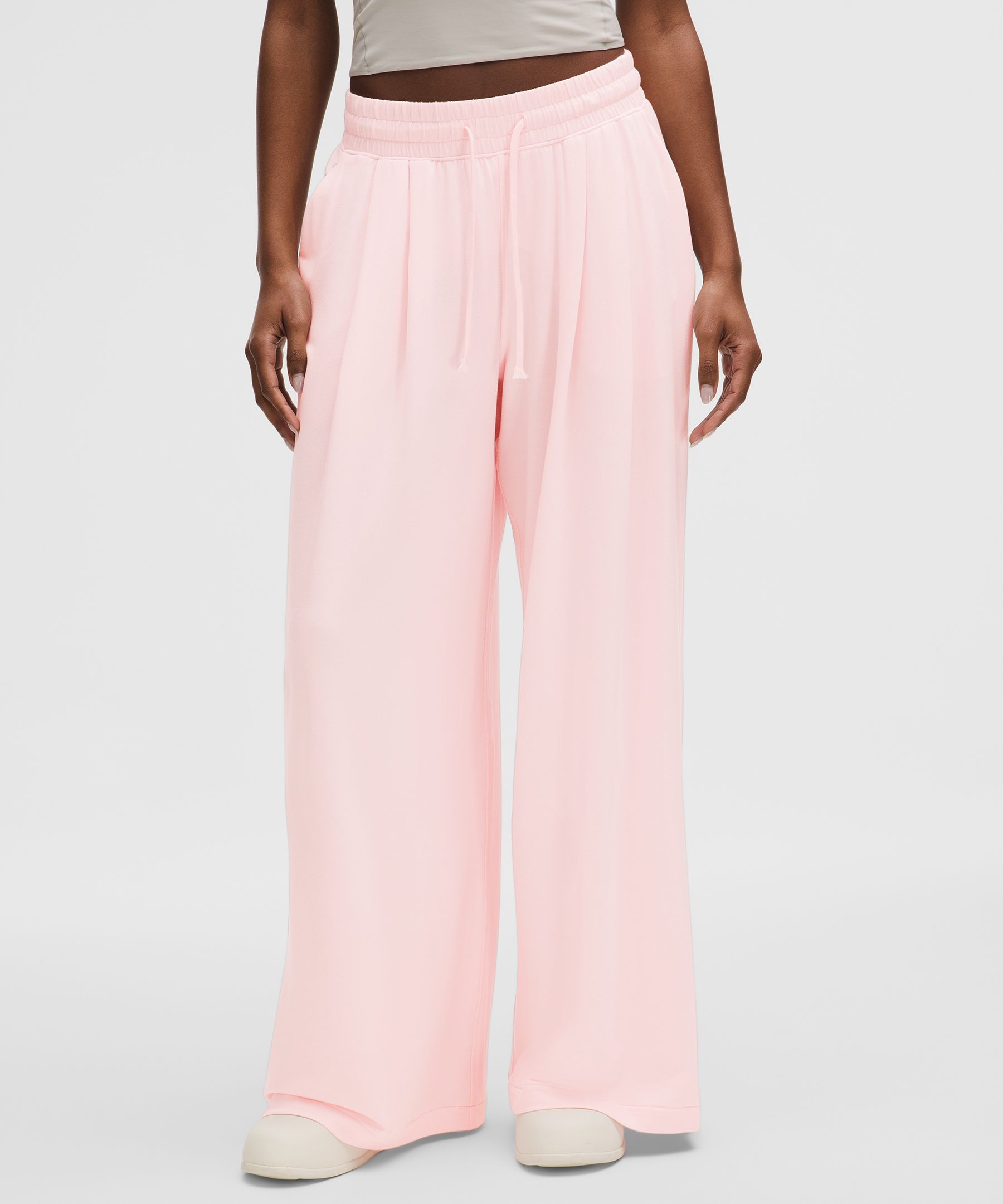 BeCalm Hose mit hohem Bund, Falten und weitem Bein *Aktualisiertes Material