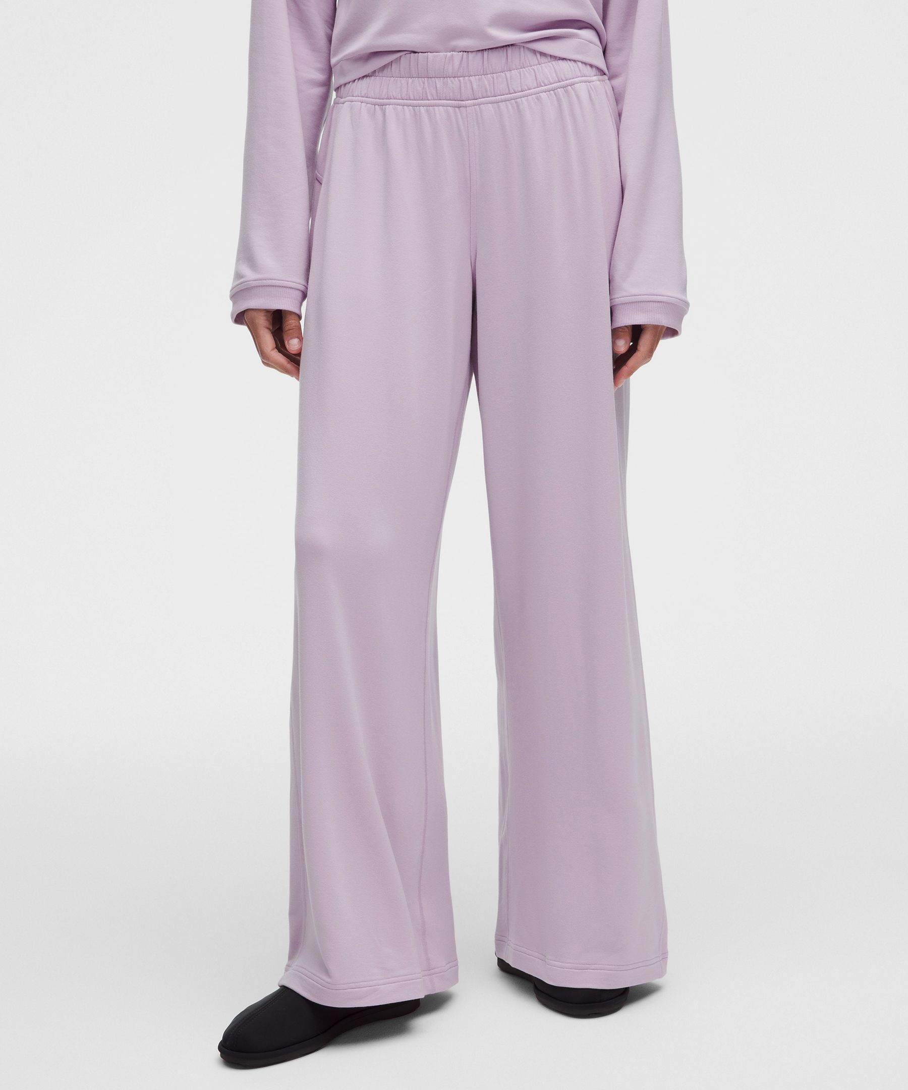 Pantalon large taille mi-haute en BeCalm