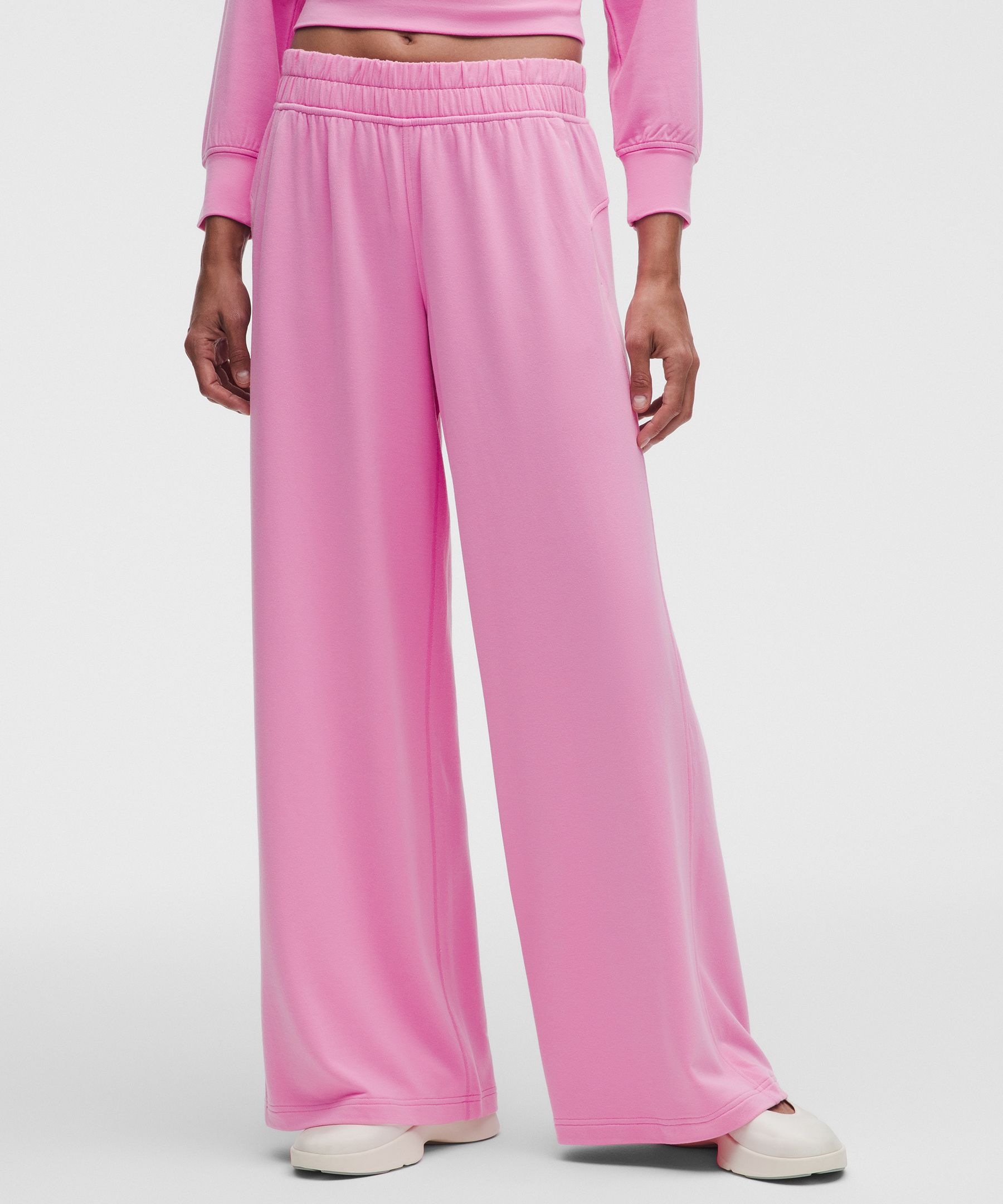 Pantalon jambe large taille moyenne BeCalm