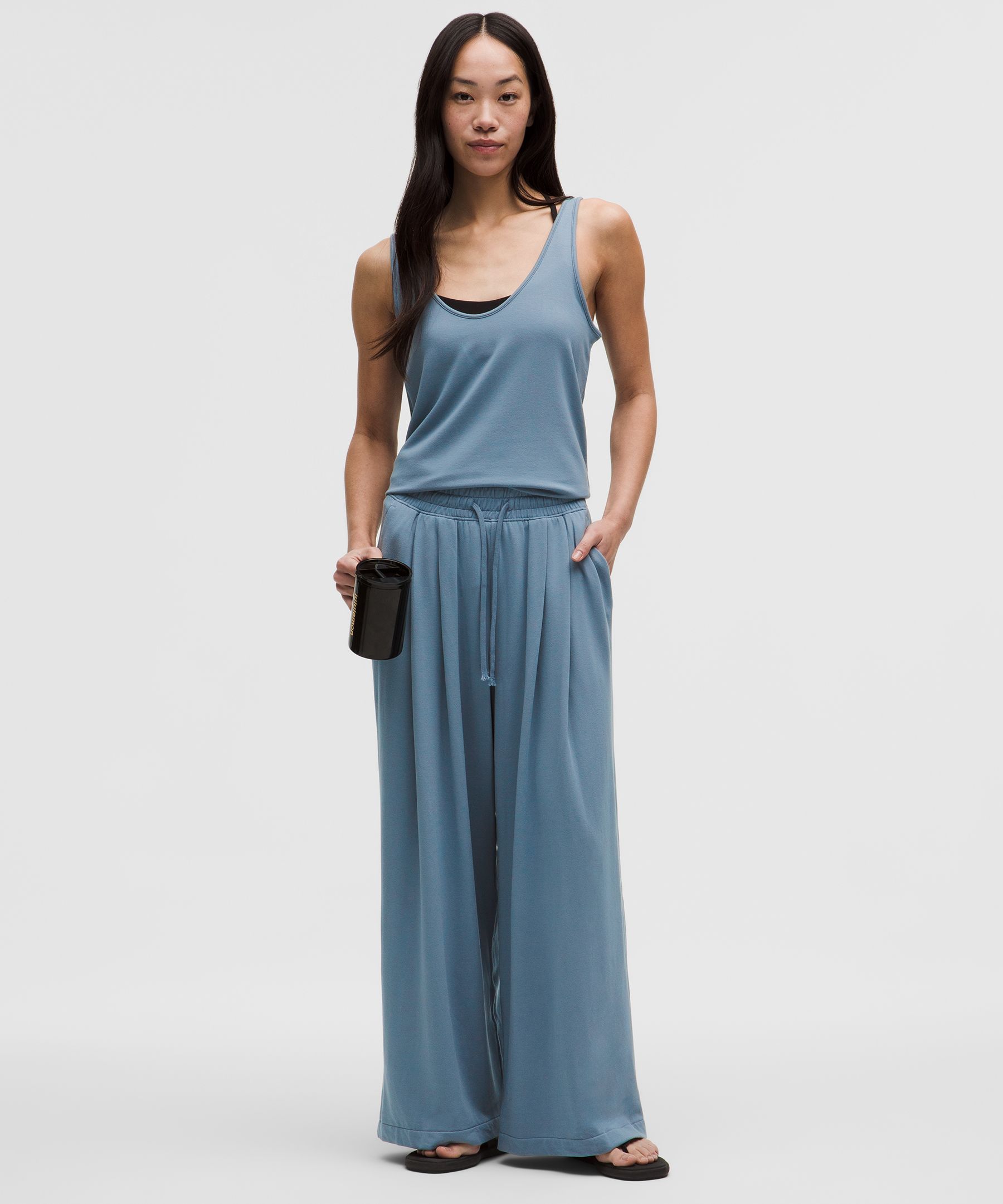 BeCalm High-Rise Pleated Extra-Wide Leg Pant Updated Fabric *Asia Fit