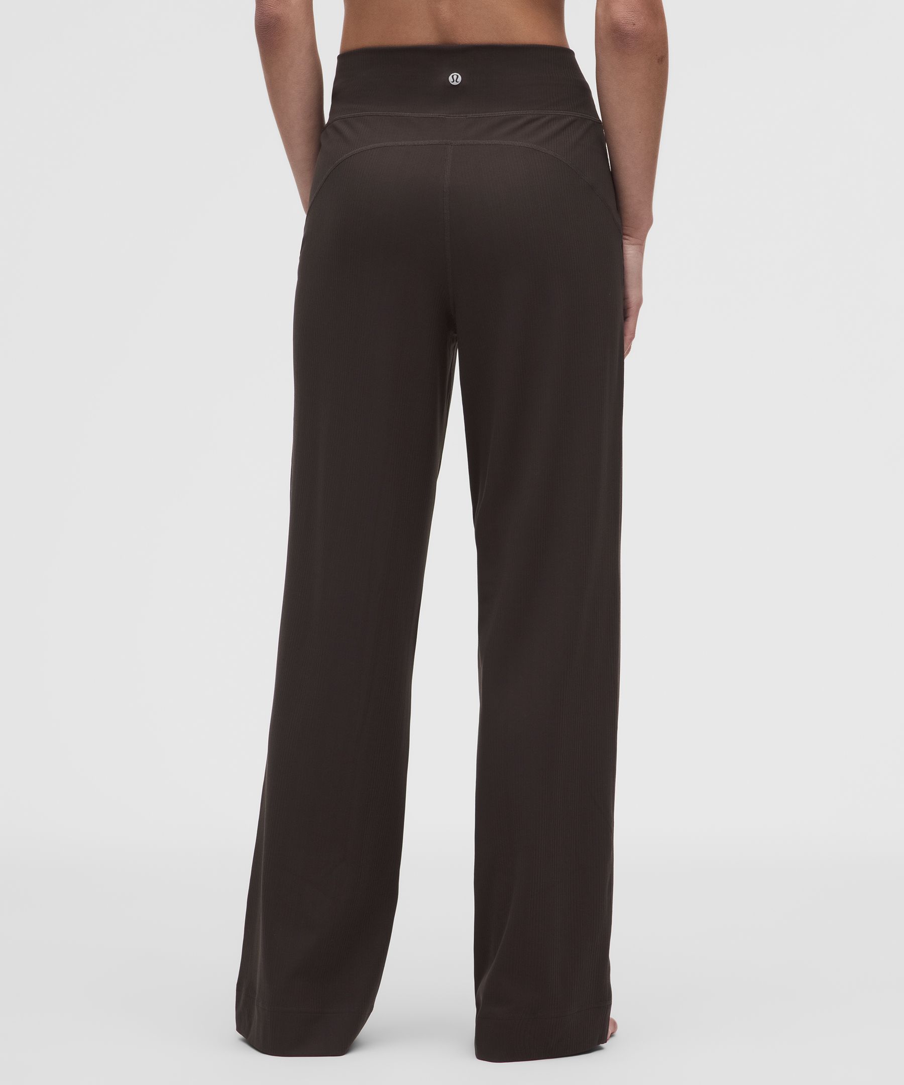 Groove Mixed-Rib High-Rise Wide-Leg Pants *Asia Fit