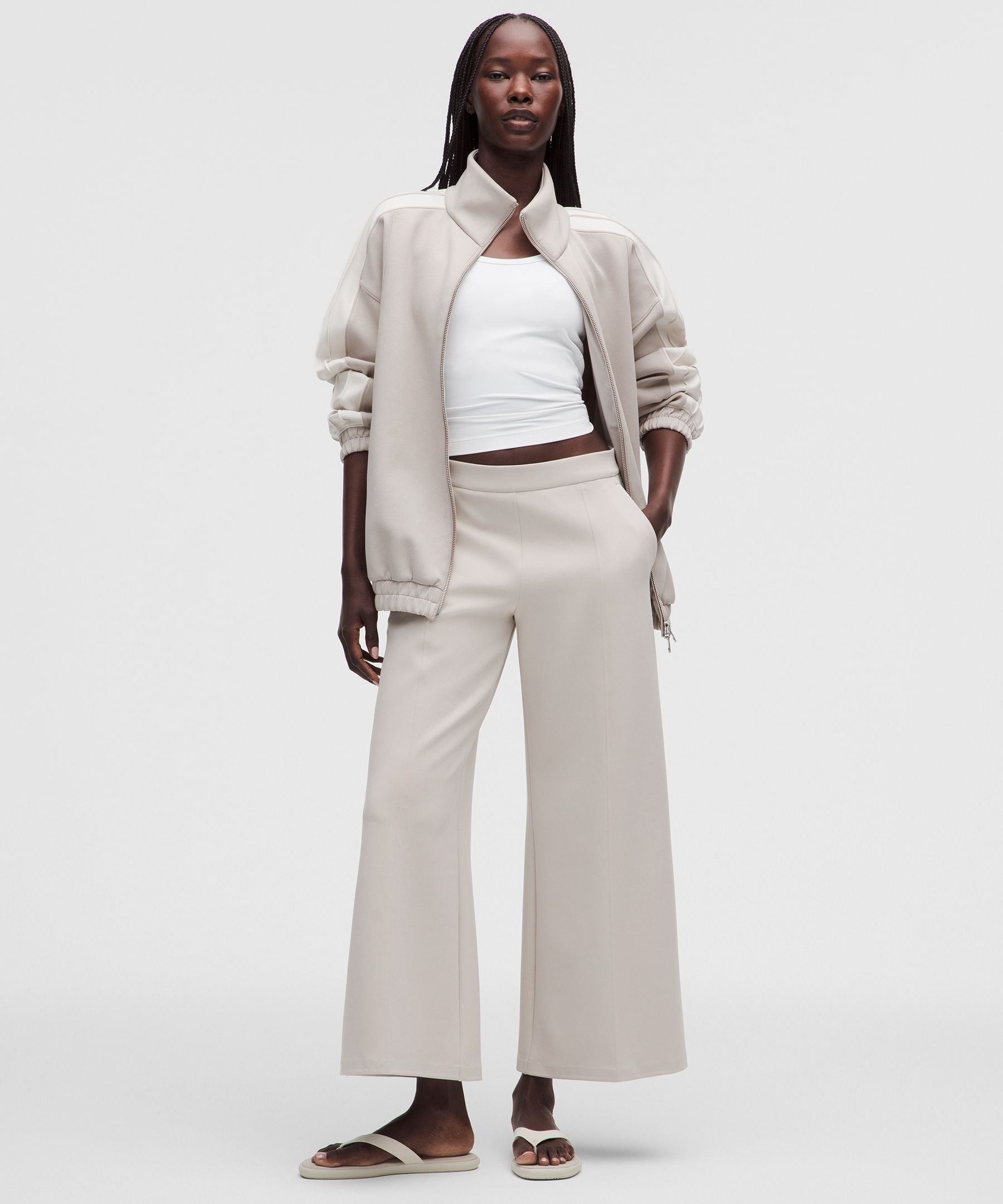 Daydrift Mid-Rise Cropped Wide-Leg Trouser Short