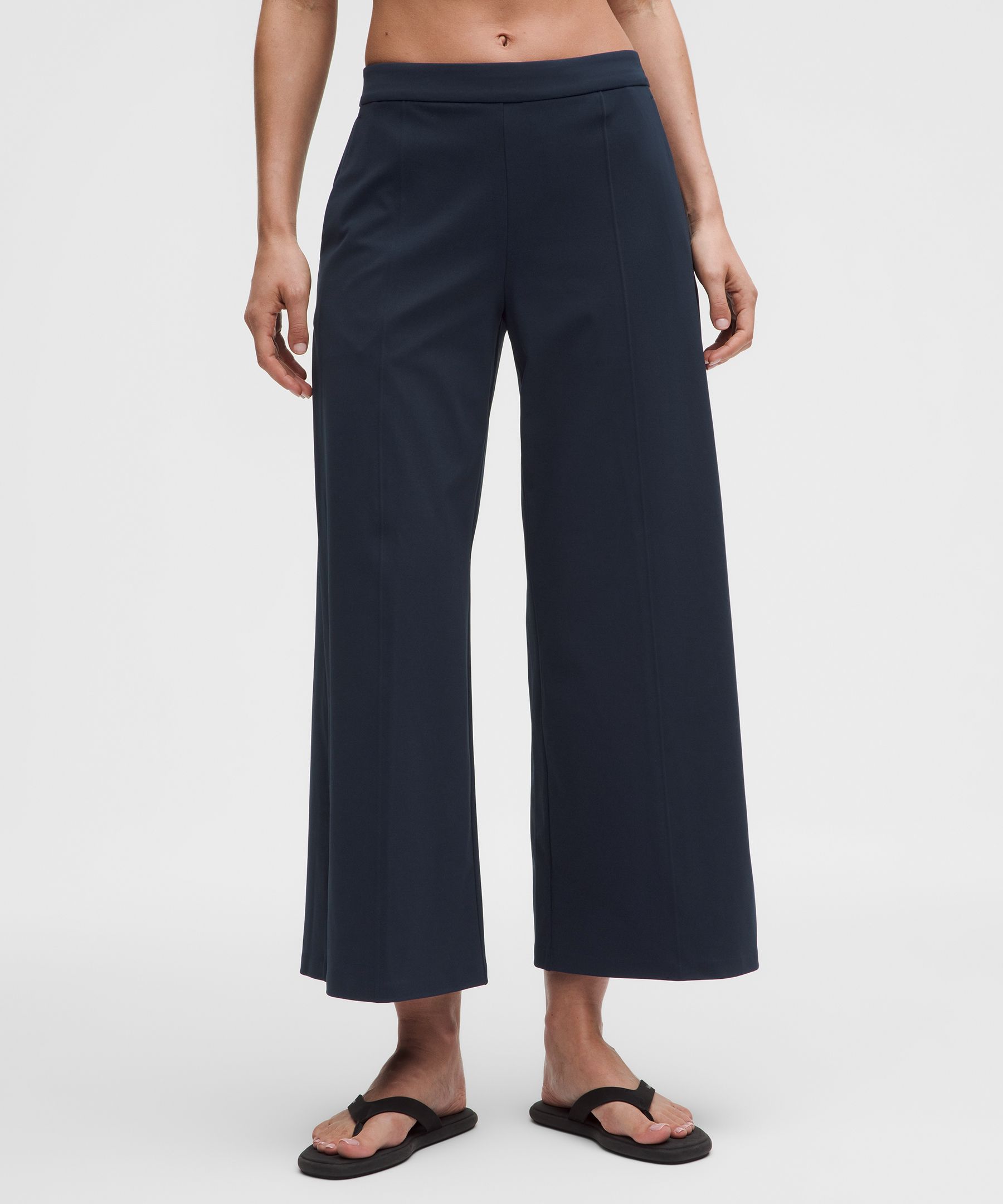Daydrift Mid-Rise Cropped Wide-Leg Trouser