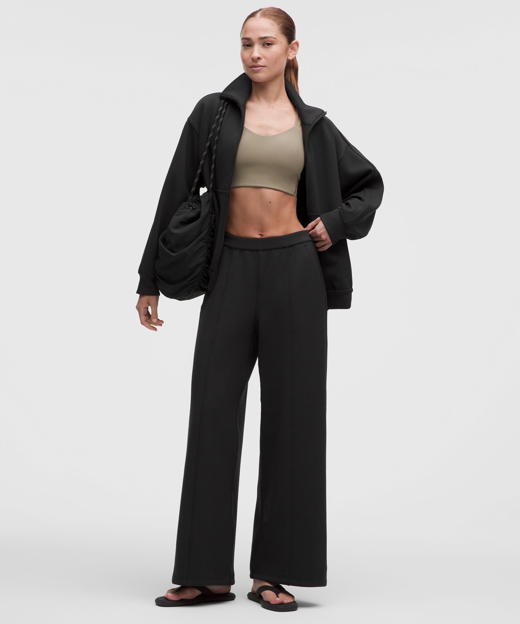 Smooth Spacer-Hose mit hohem Bund und weitem Bein *Standard