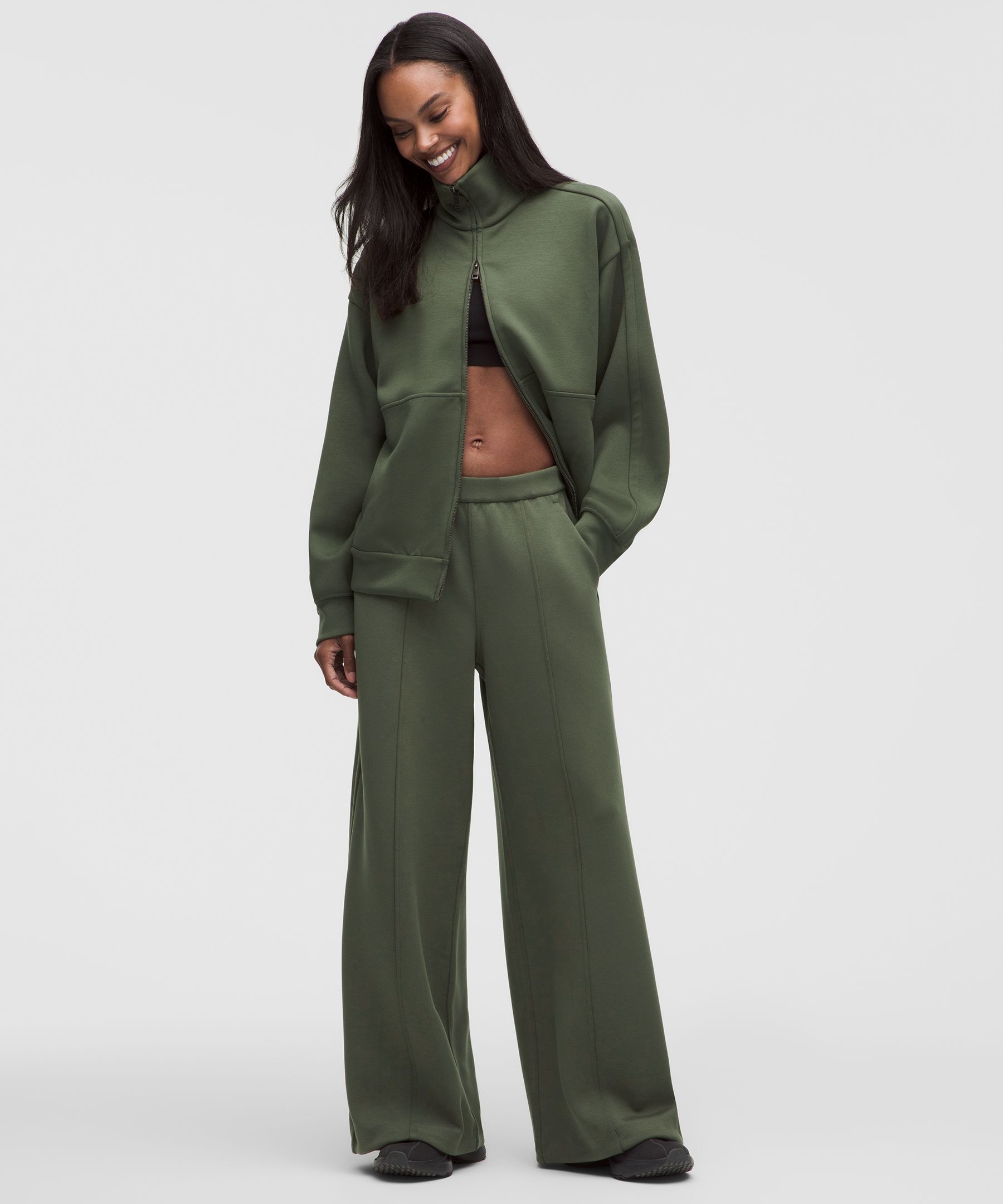 Smooth Spacer High-Rise Wide-Leg Pant *Regular