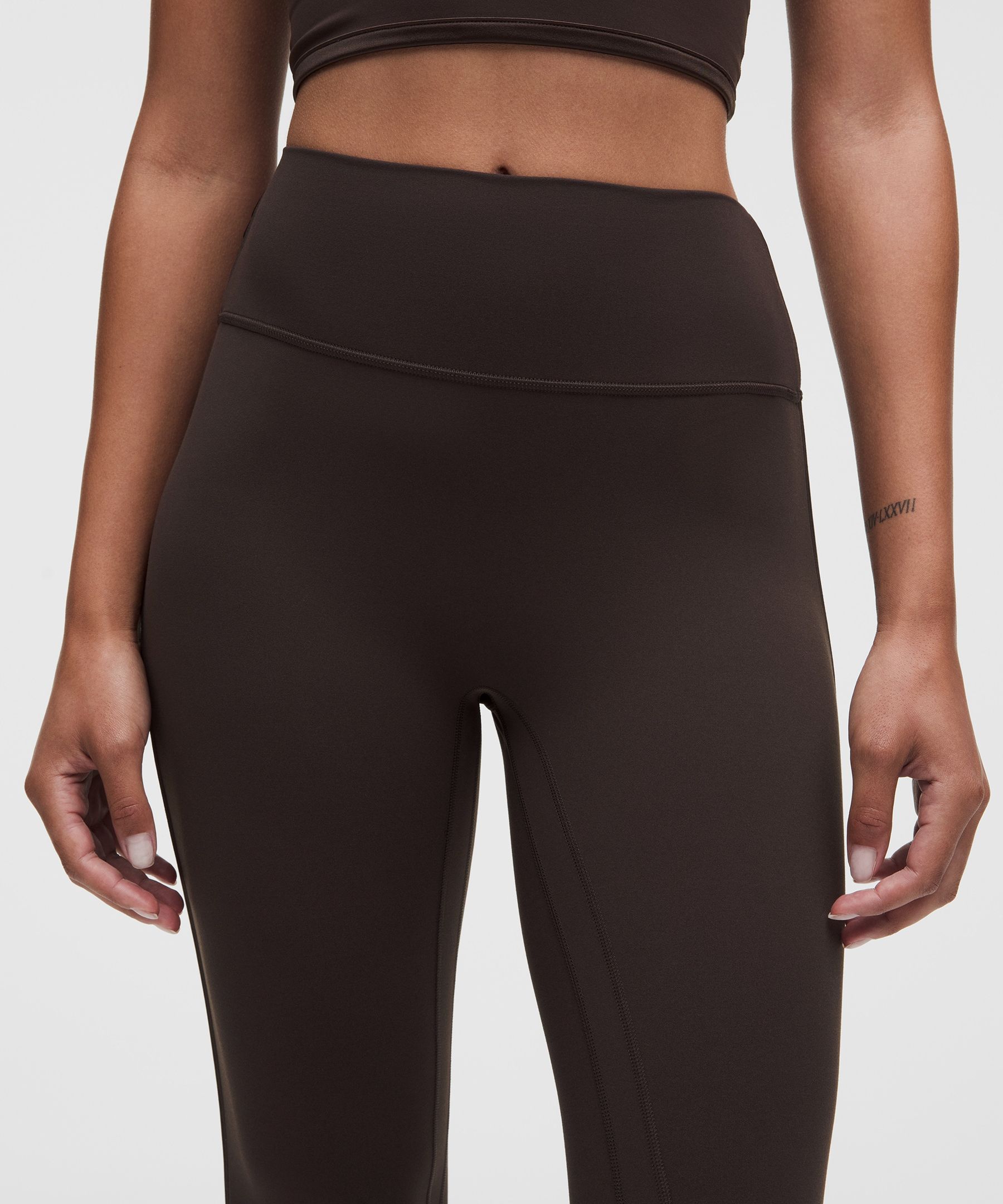 Nulu Satiny-Trim High-Rise Flared Pant