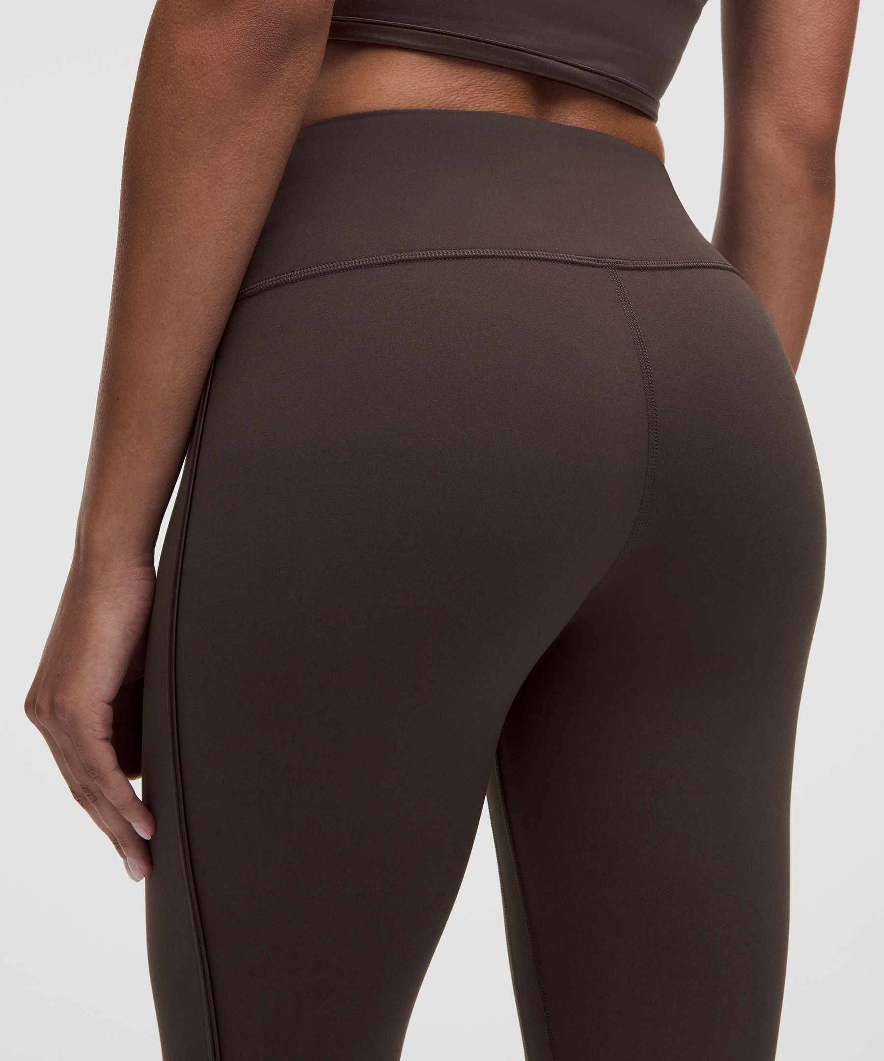 Nulu Satiny-Trim High-Rise Flared Pant