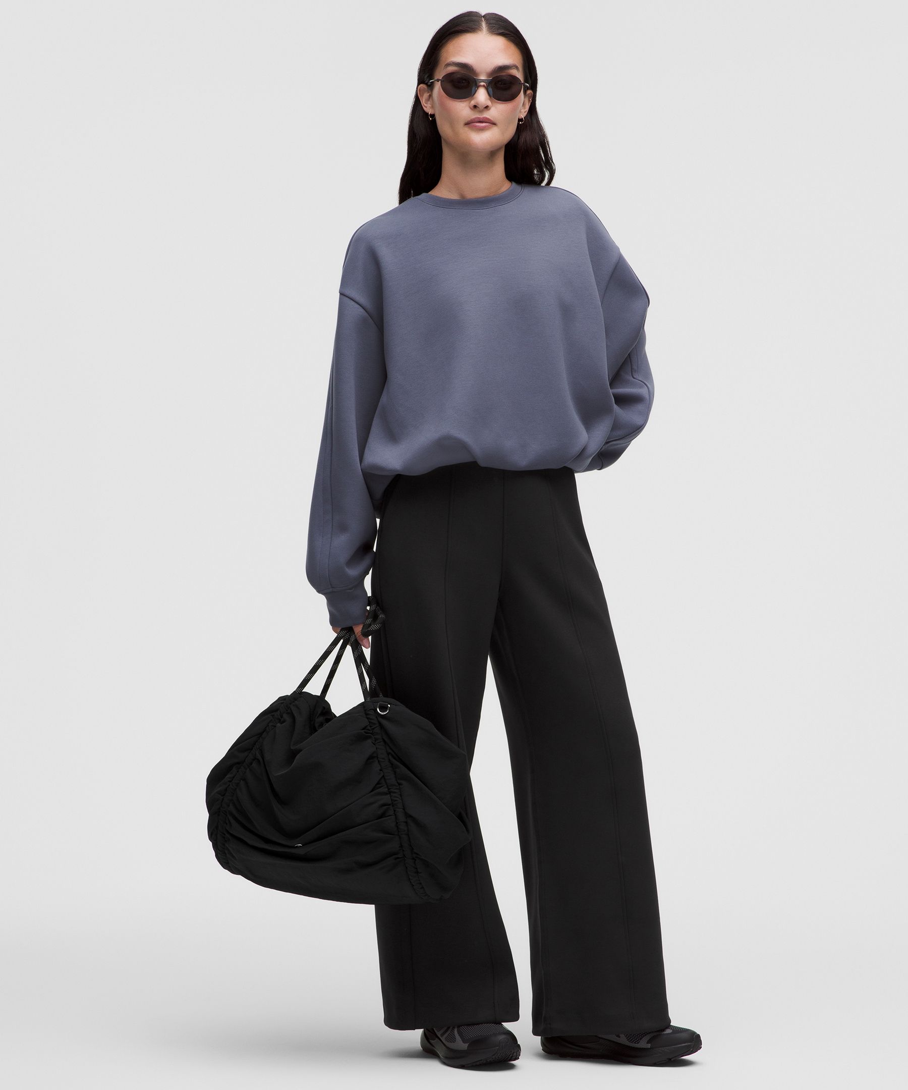 Smooth Spacer High-Rise Wide-Leg Pants *Asia Fit