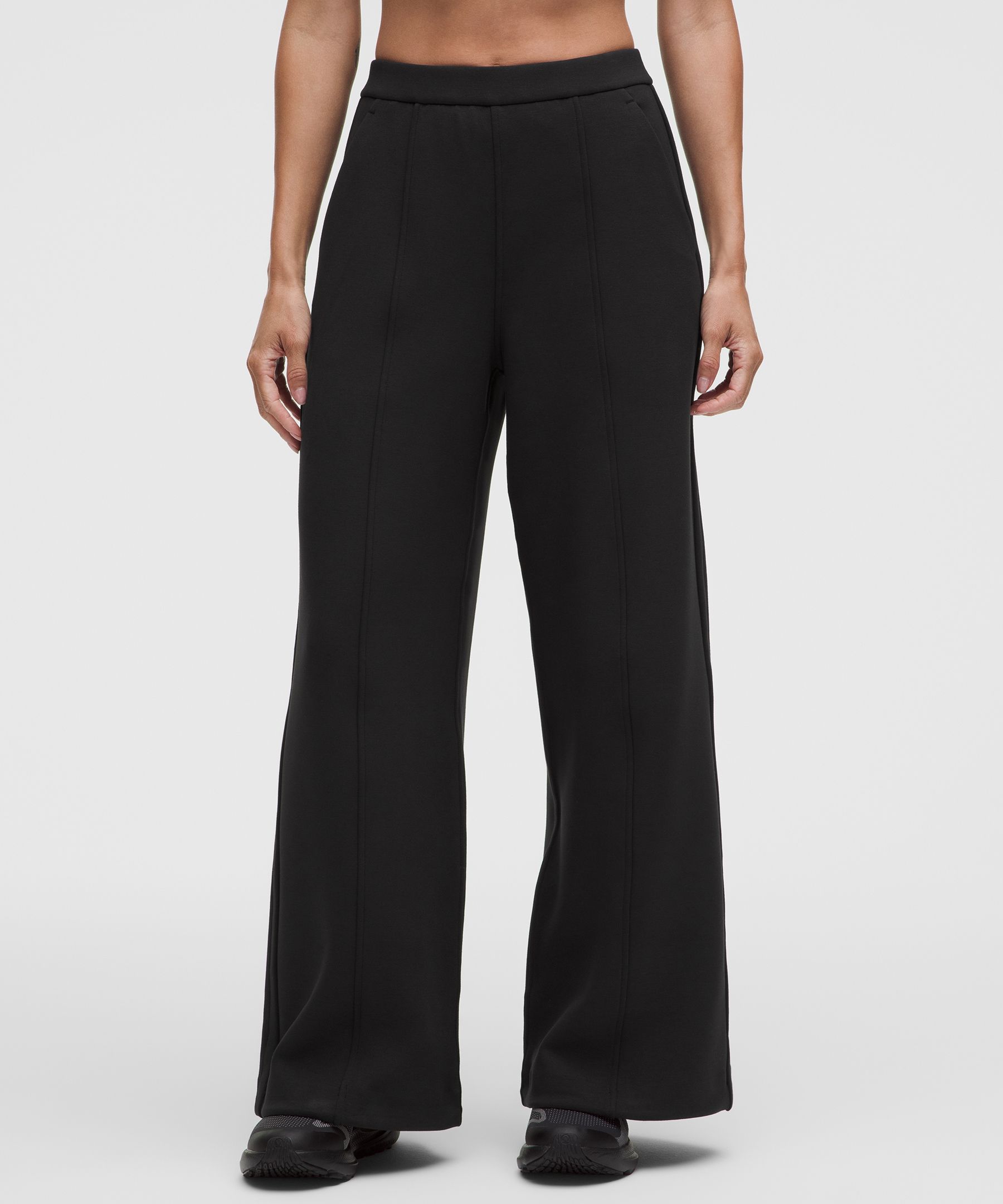 Smooth Spacer High-Rise Wide-Leg Pants *Asia Fit