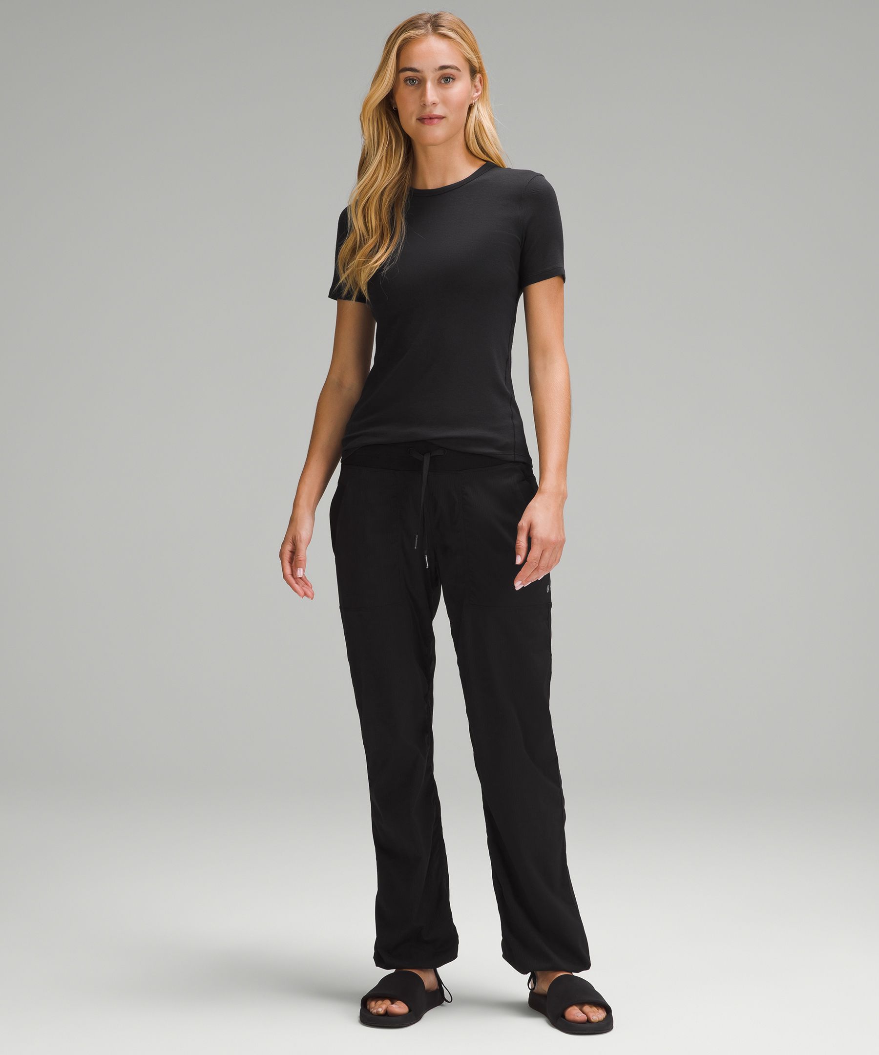 Lululemon Dance Studio Mid-Rise Pant Regular Color Black Size: 2