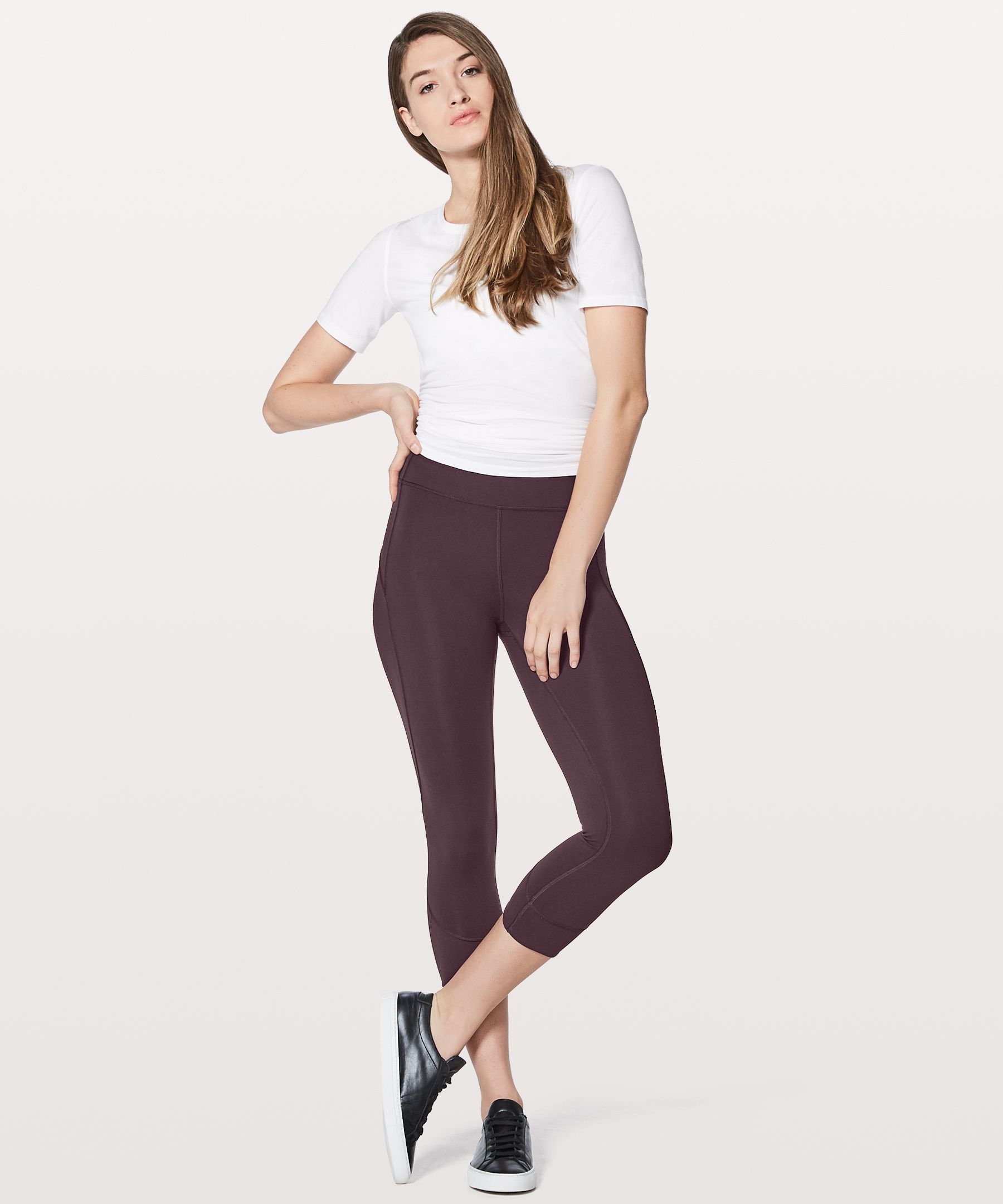 LULULEMON In Movement Crop *Everlux 19” Leggings Women's Black Gym