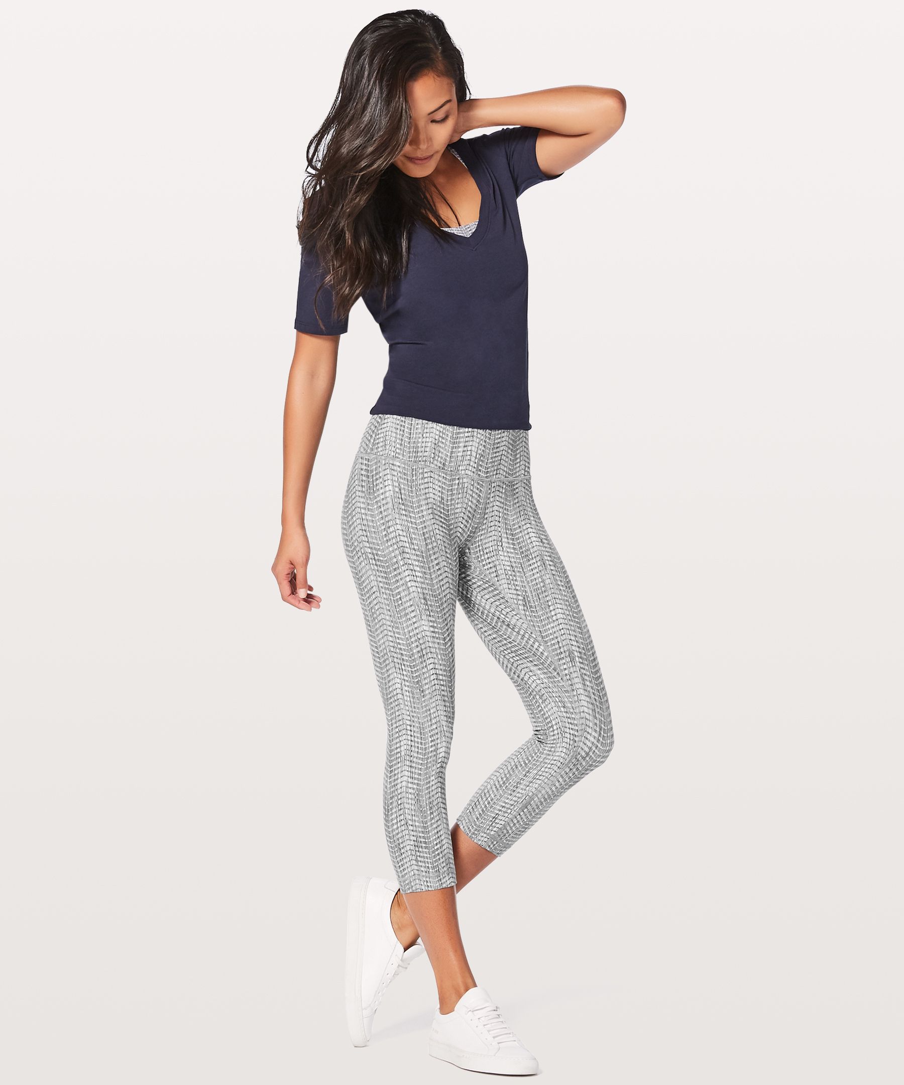 Lululemon Wunder Under Crop (high-rise) *21" In Gray