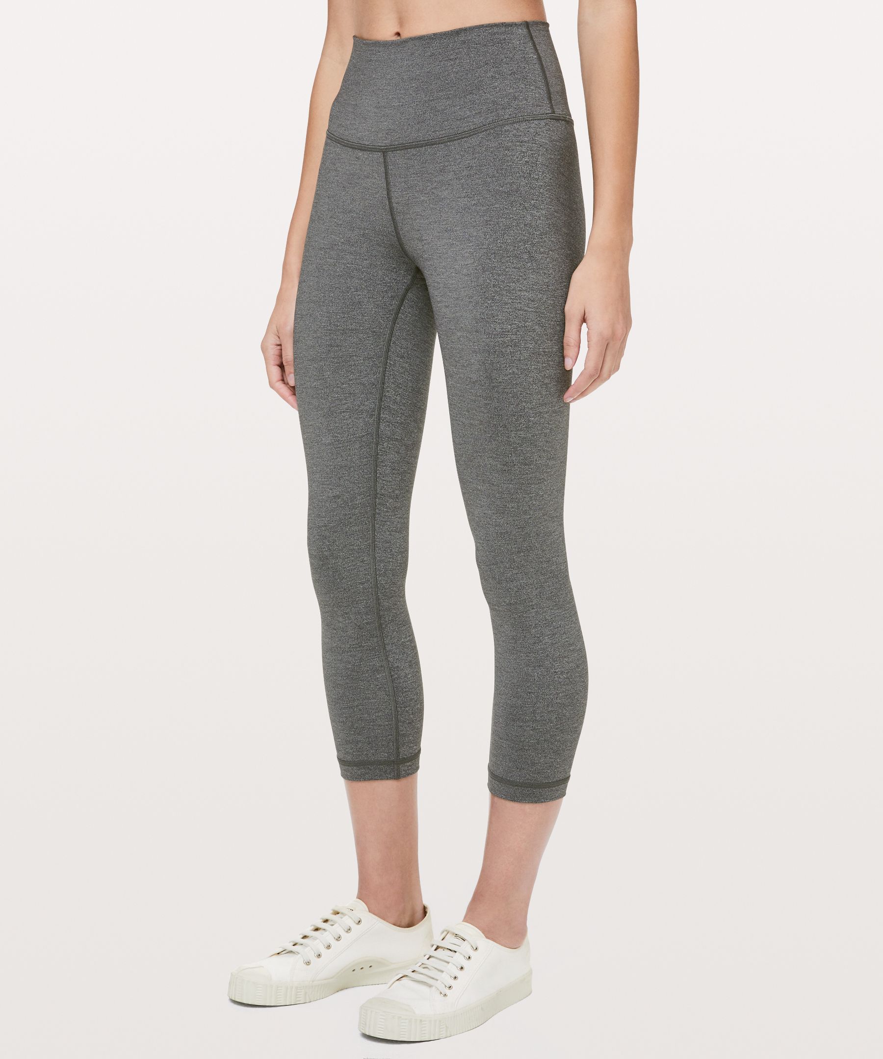 Lululemon Wunder Under Crop (high-rise) *full-on Luxtreme 21" In Grey