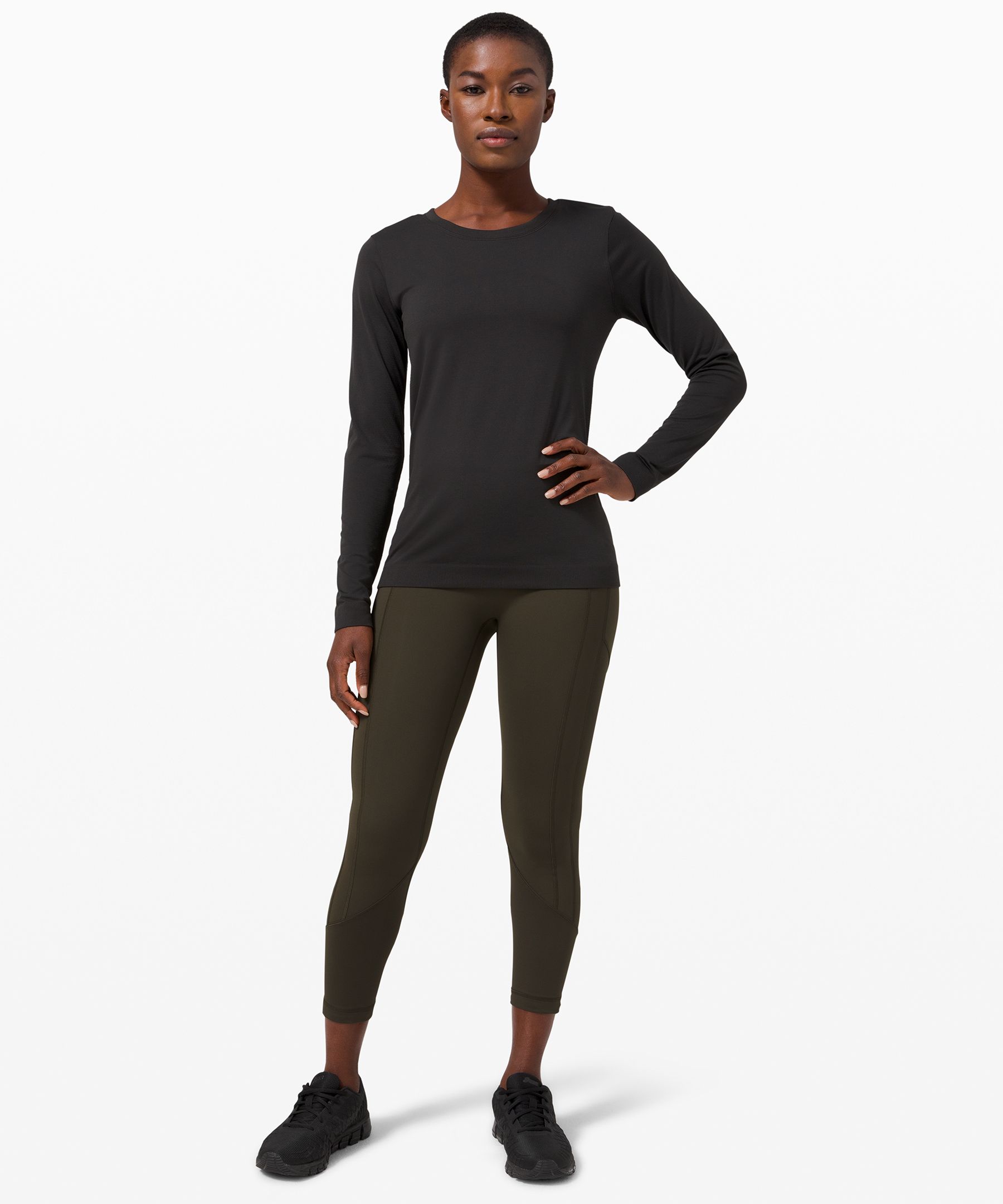 Lululemon All The Right Places Crop II *23 Submarine, Women's Fashion,  Activewear on Carousell