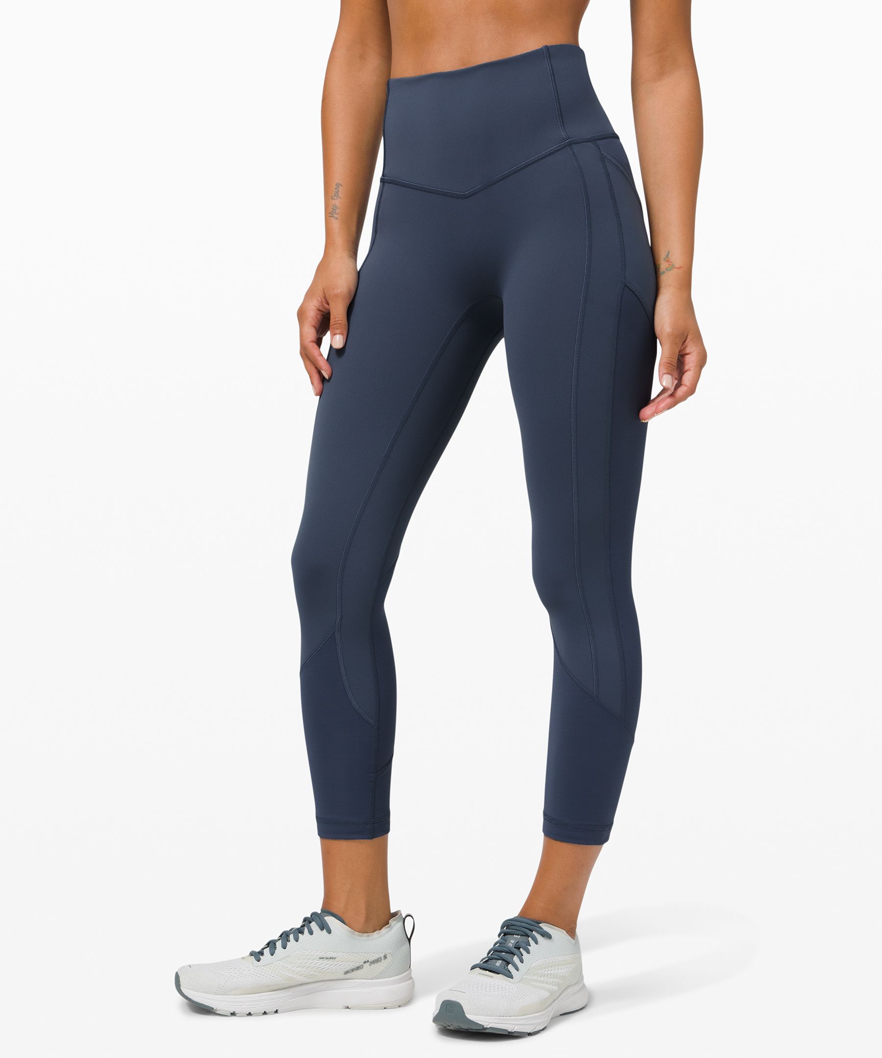 Lululemon All The Right Places Crop Ii 23" In Navy