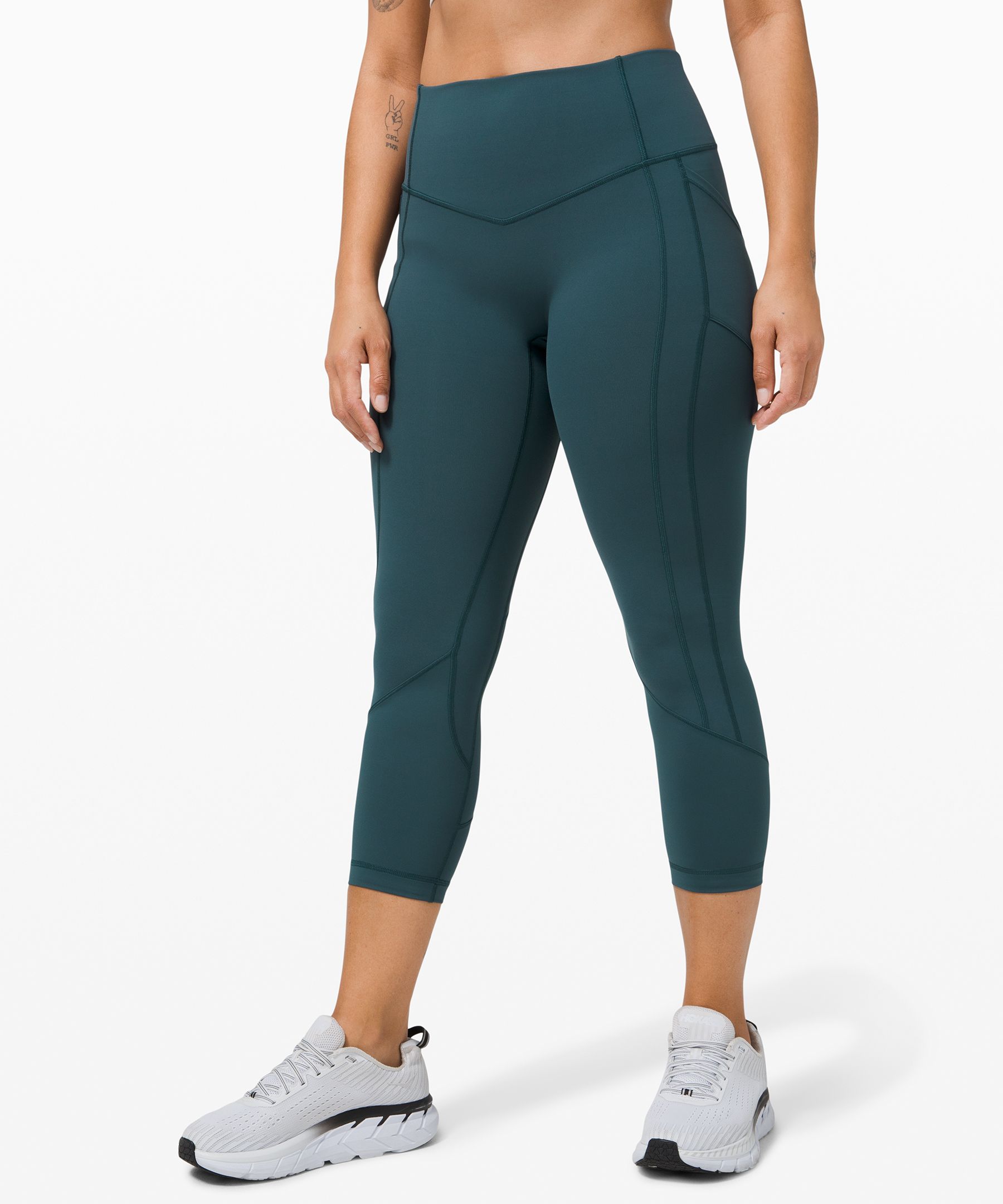 Lululemon All The Right Places Crop *23" In Green
