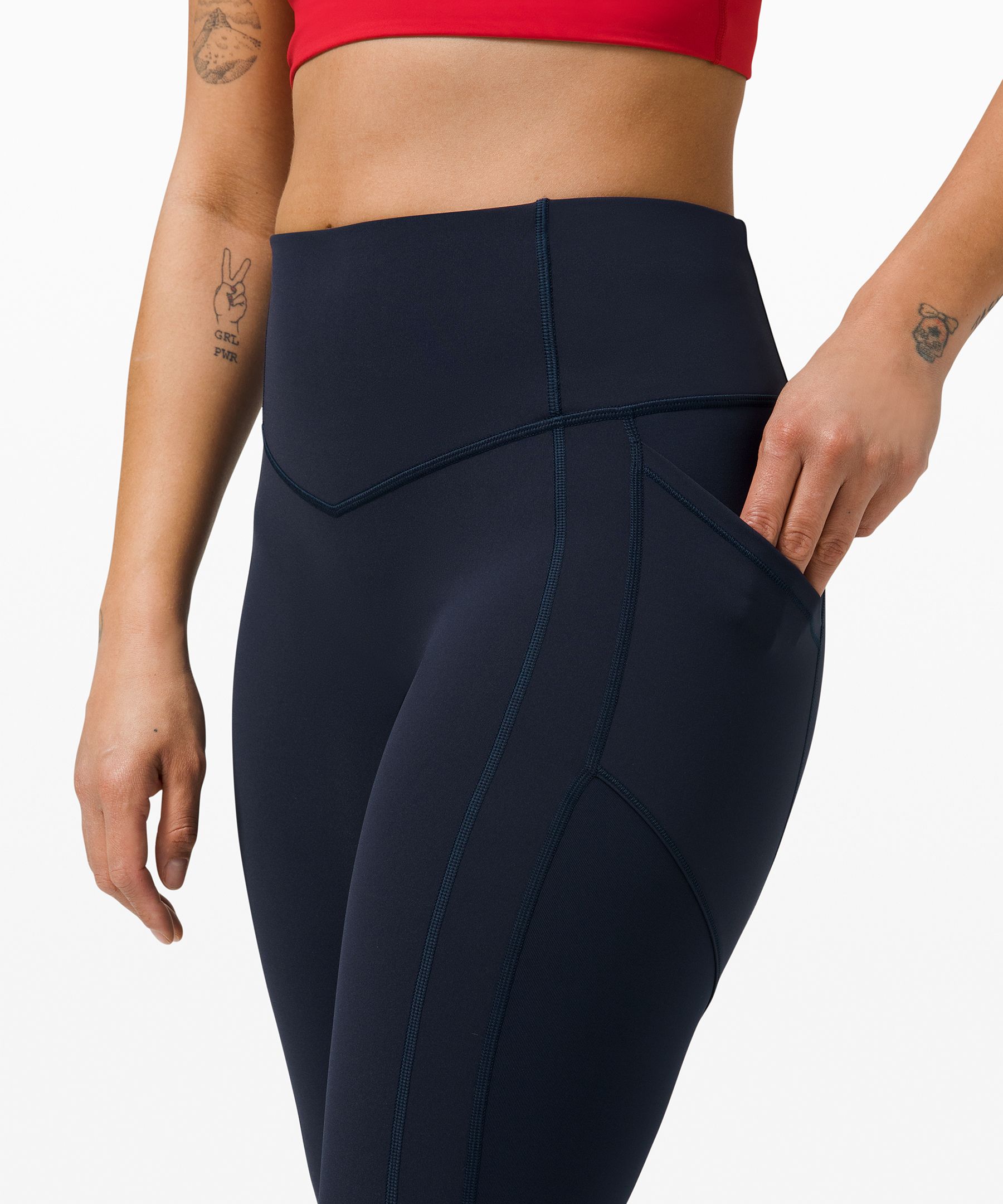 Lululemon All The Right Places Crop *23 In Blue