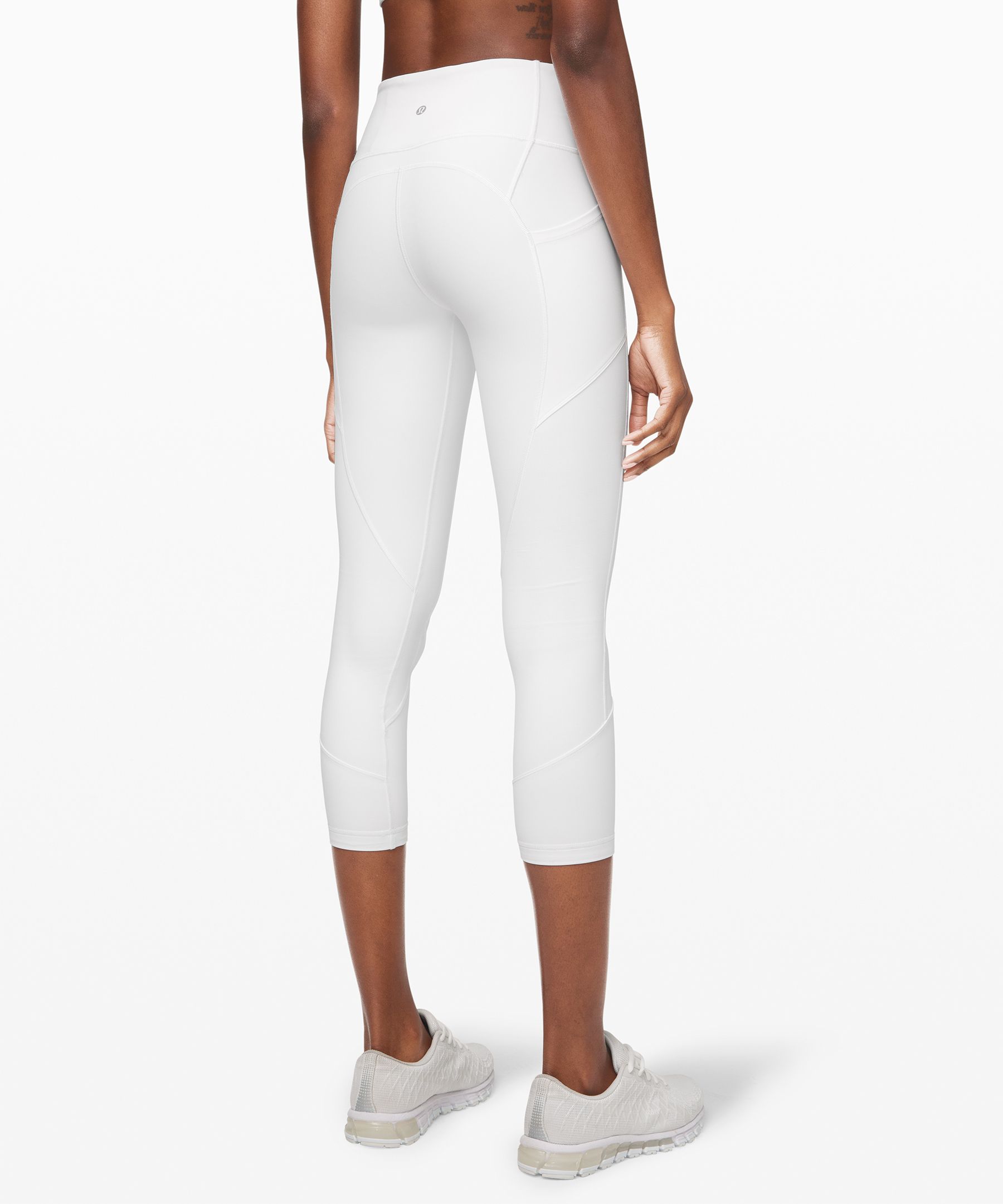 Leggings Lululemon White size 18-20 UK in Cotton - 42537375