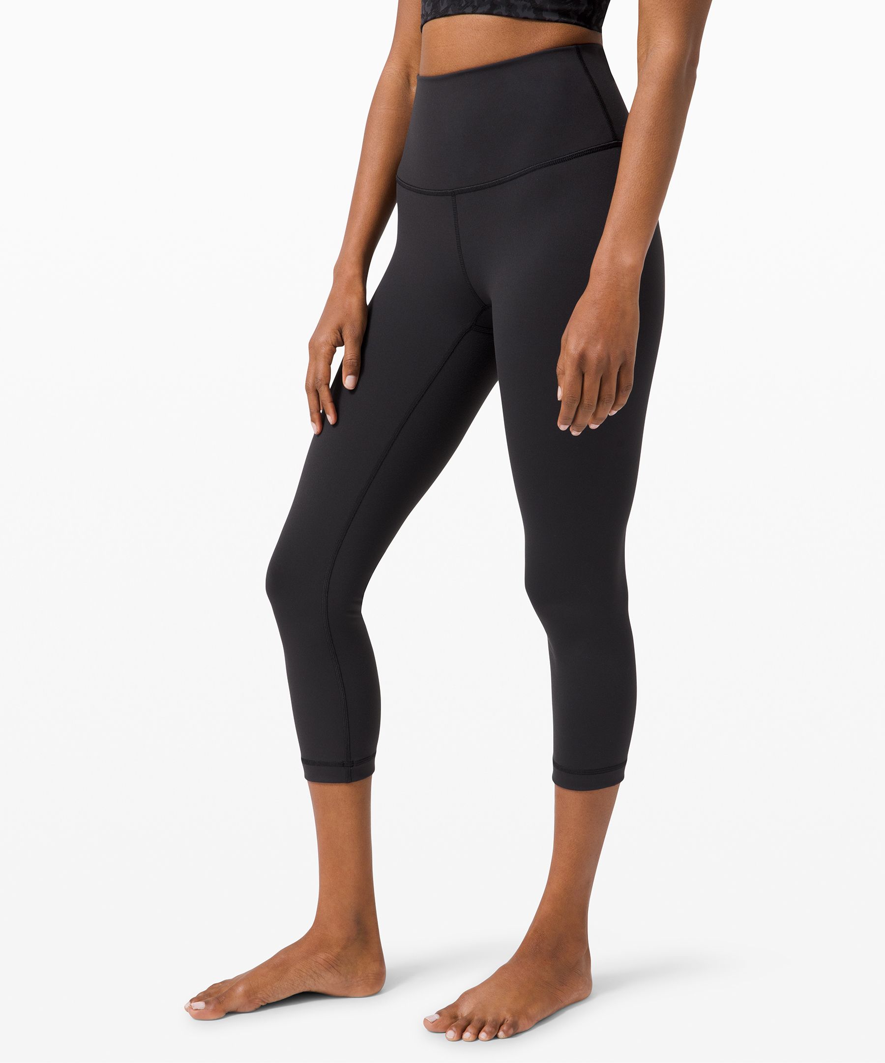 Lululemon Wunder Under High-rise Crop 21" Full-on Luon In Black