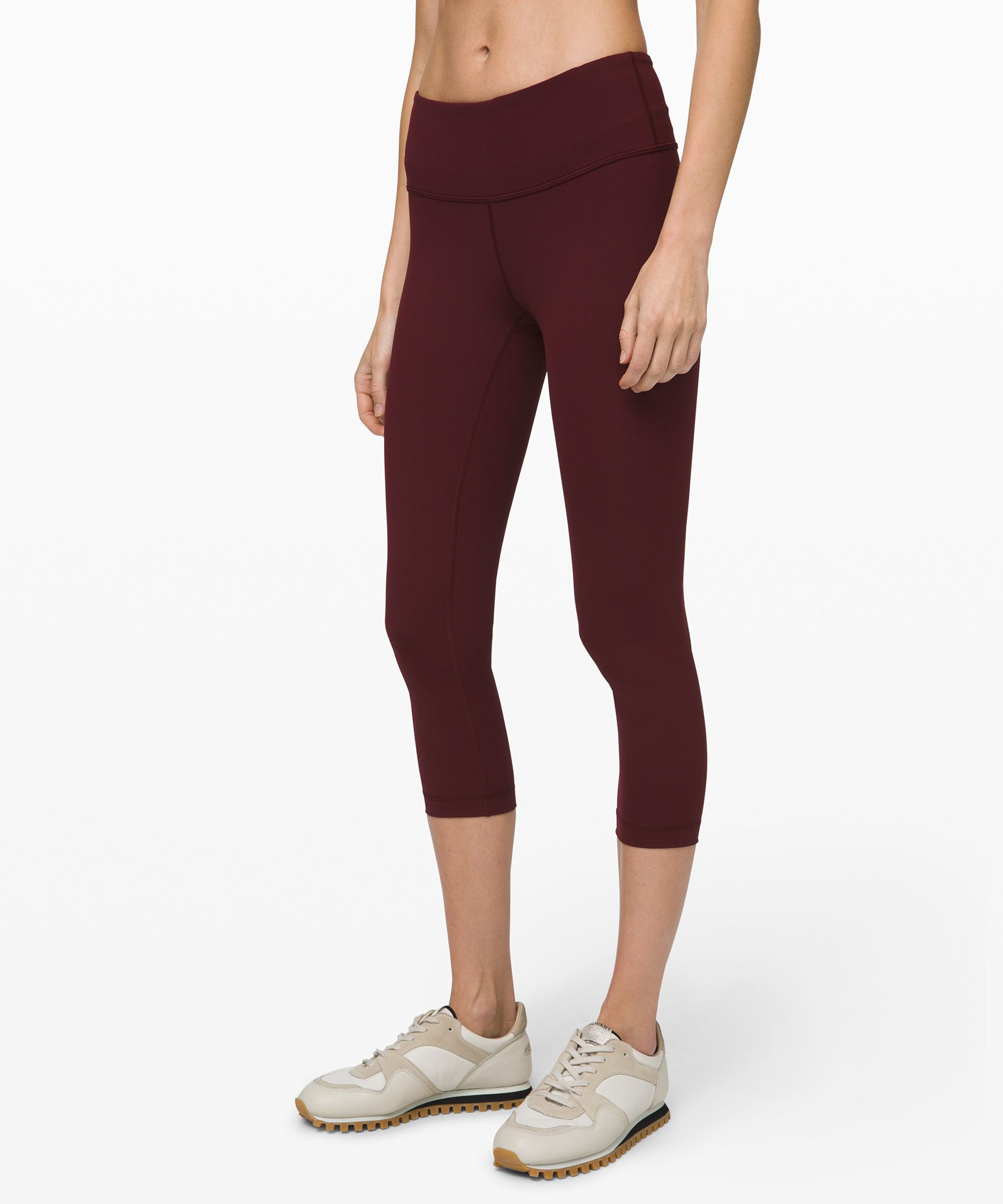 Lululemon Wunder Under Crop Mid-rise 21" *full-on Luxtreme Online Only In Cassis