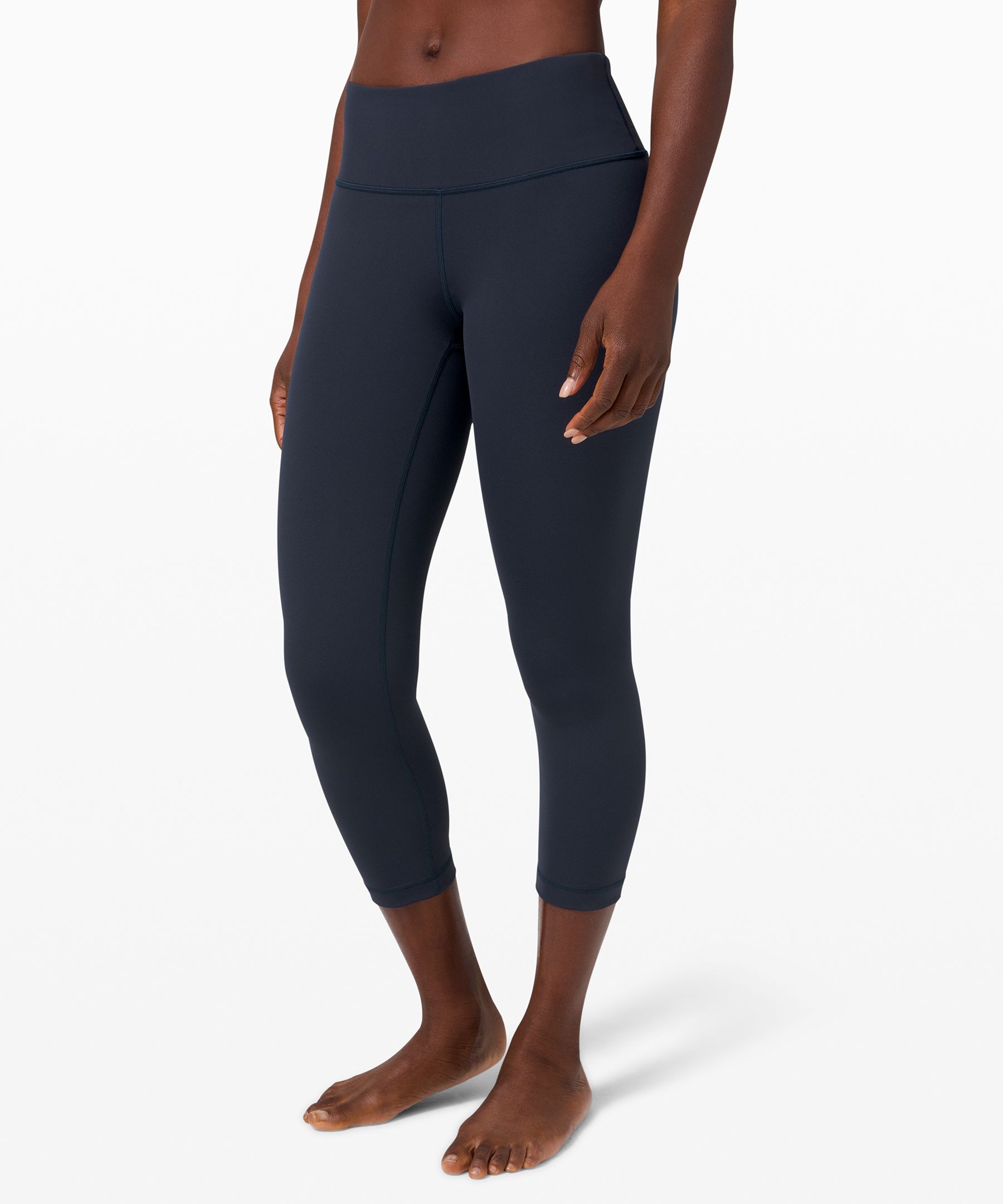 Lululemon Wunder Under Crop Mid-rise *full-on Luxtreme Online Only 21" In True Navy