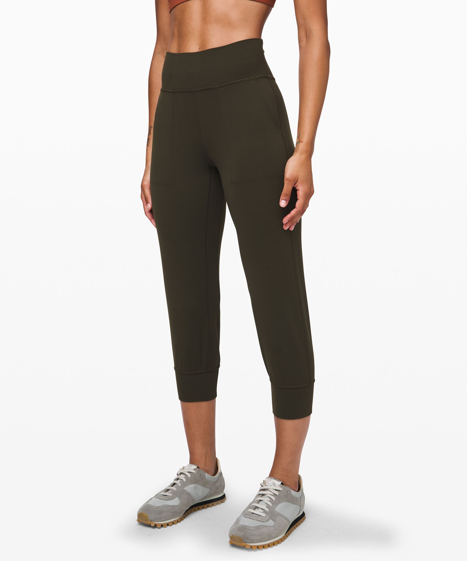 Lululemon Align™ High-rise Cropped Joggers In Heathered Black