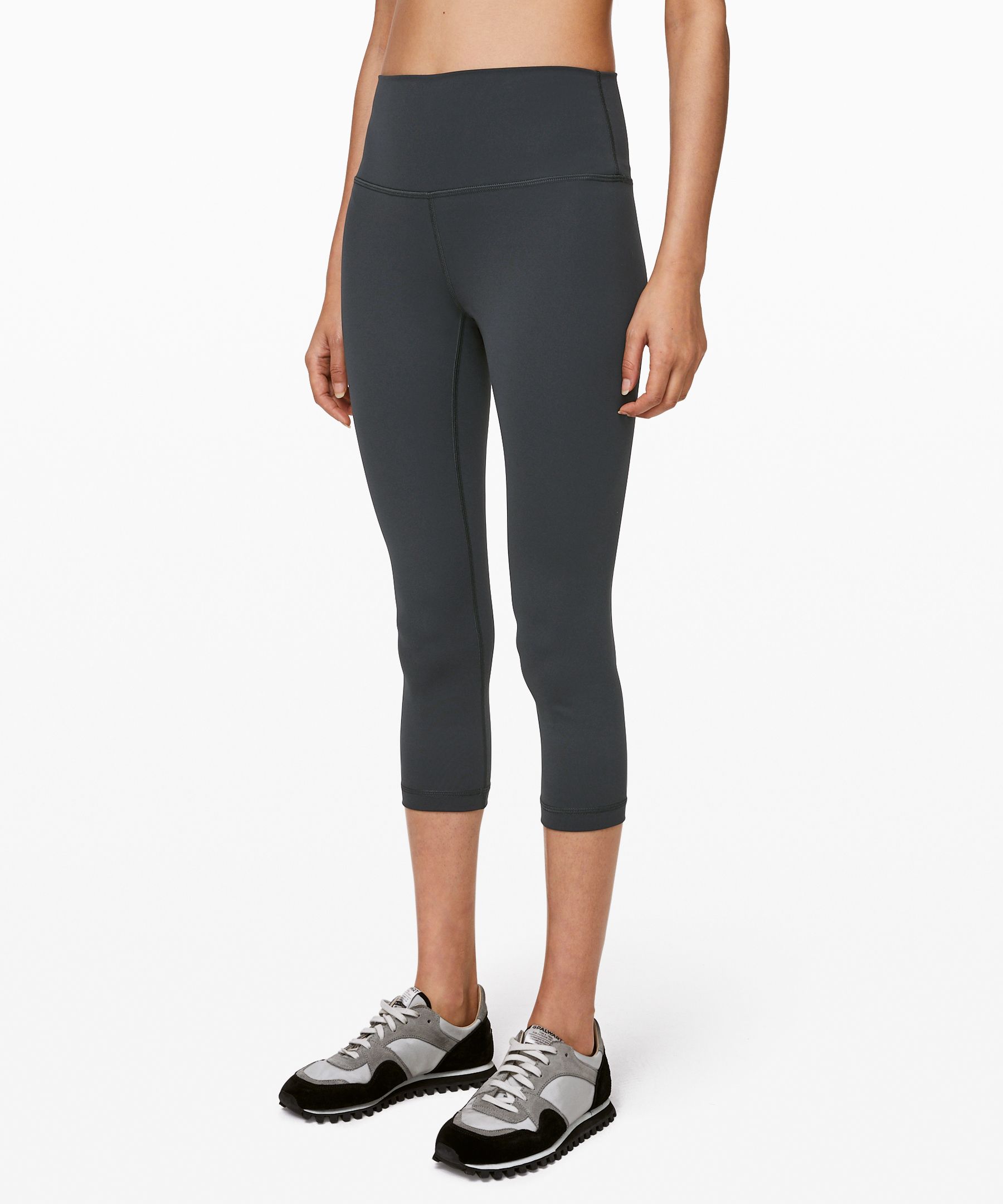 Lululemon Wunder Under Crop (high-rise) *full-on Luxtreme 21" In Melanite