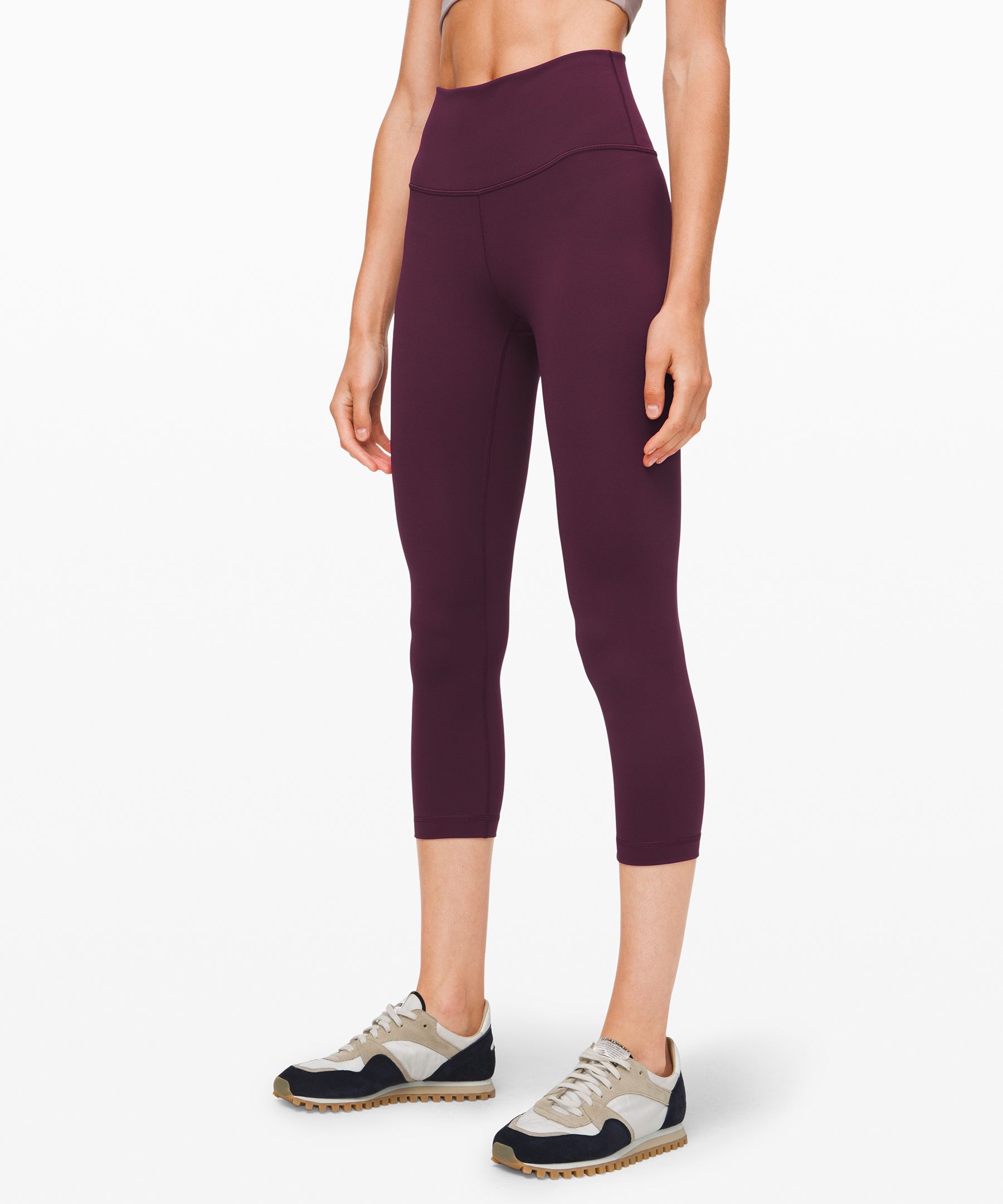 Lululemon Wunder Under HR Crop 22'' Yoga Pant Black Purple