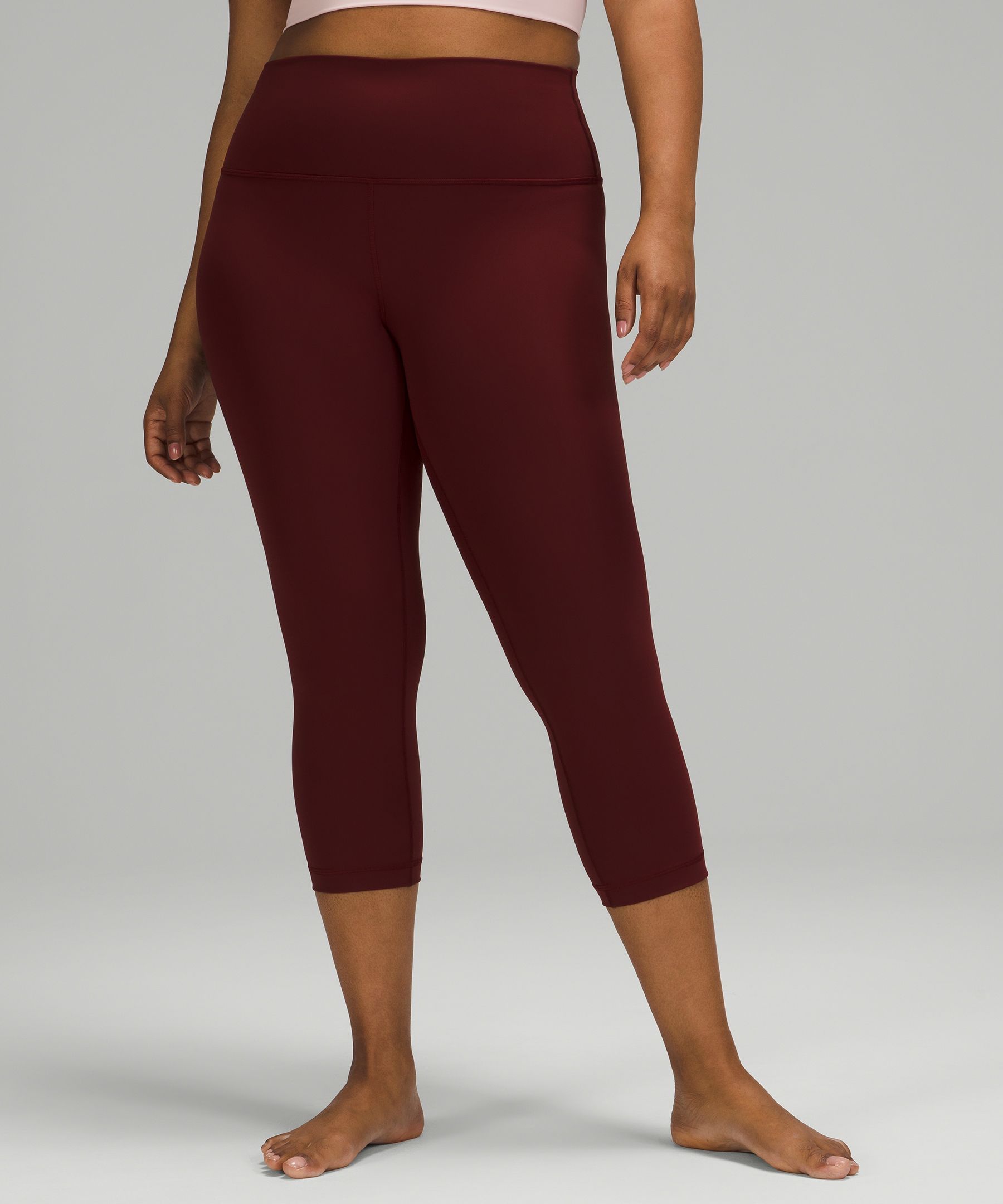 Lululemon Wunder Under Crop (high-rise) *full-on Luxtreme 21 In Chianti