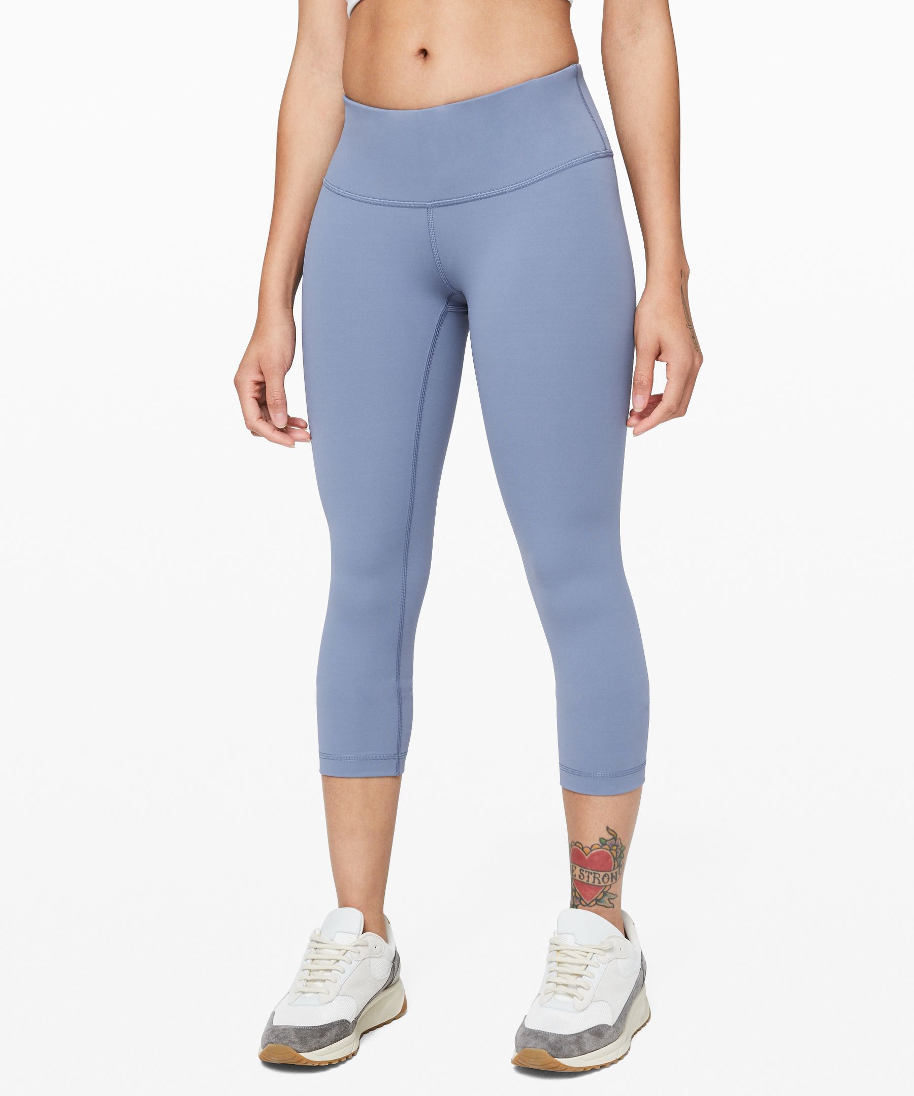 Lululemon Wunder Under Crop Low-rise 21” *full-on Luxtreme Online Only In Oasis Blue