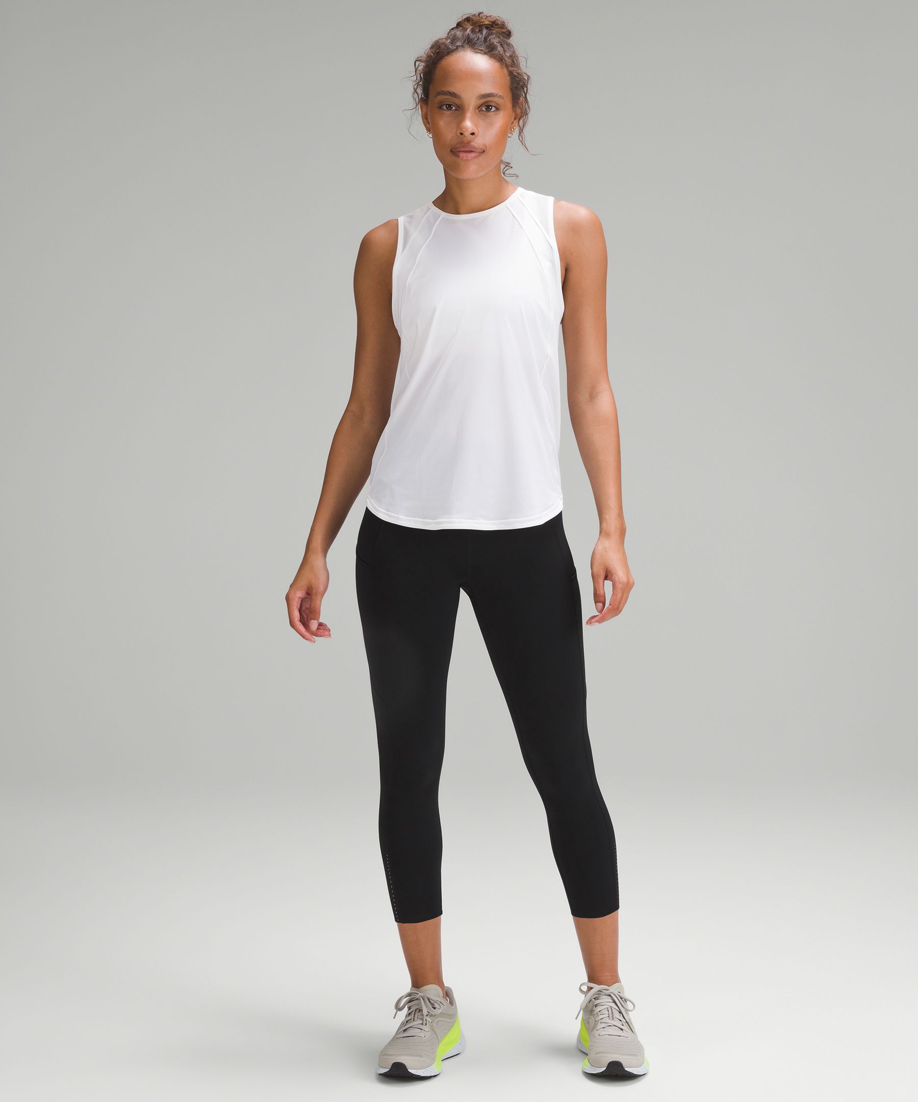 Lululemon Fast and Free High Rise Crop 23 - Speckle Trail Black