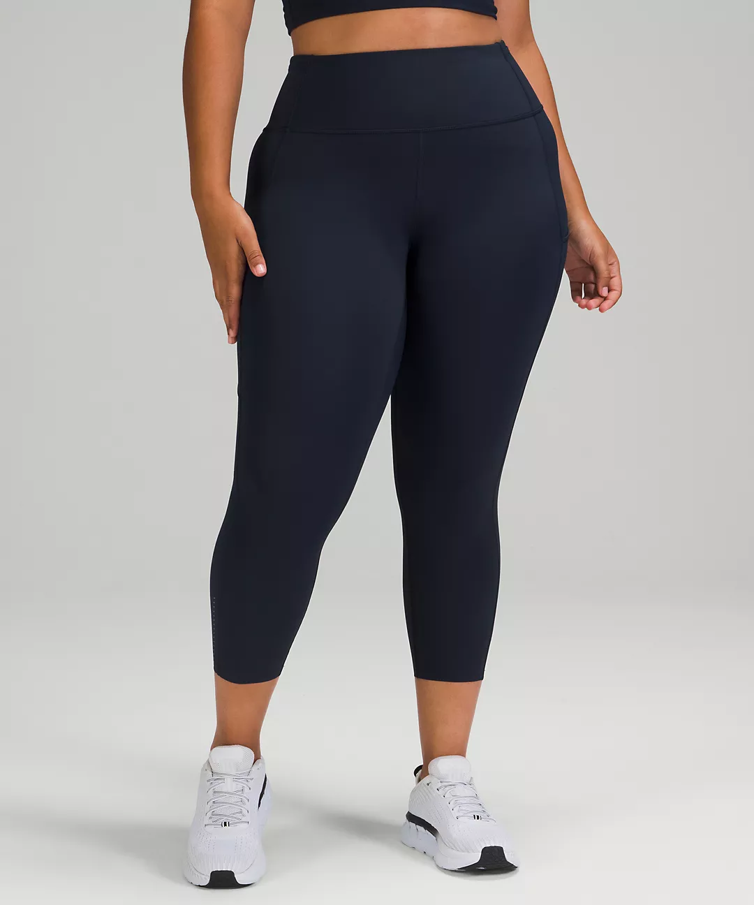 A lululemon Fast and Free Reflective High-Rise Crop 23"