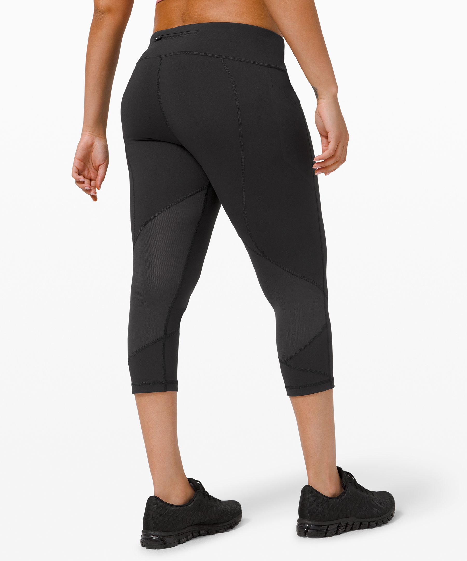 Lululemon Pace Rival Crop (22) Power Luxtreme Size 2 Black White