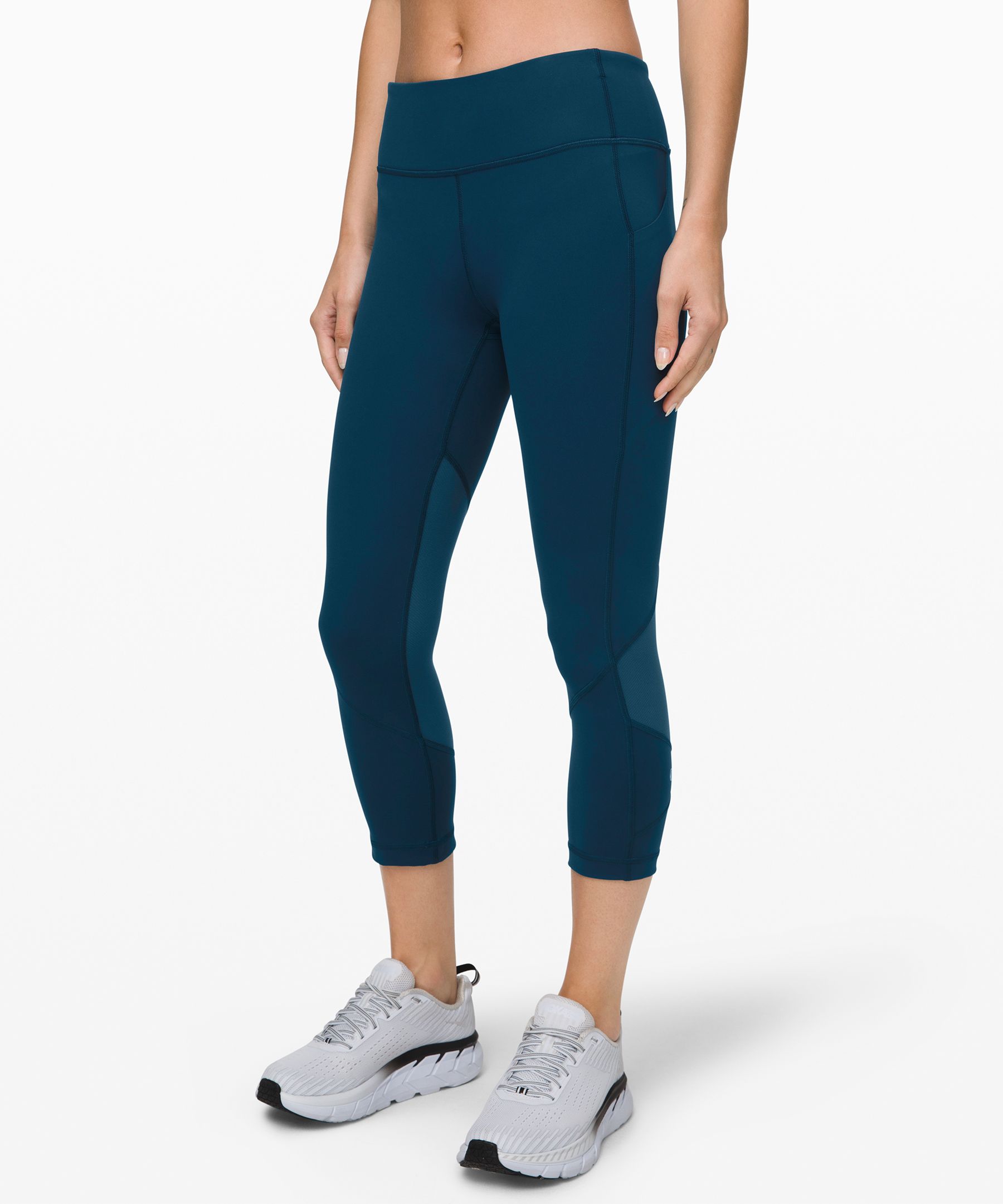 Lululemon Pace Rival Mid-rise Crop 22” In Navy