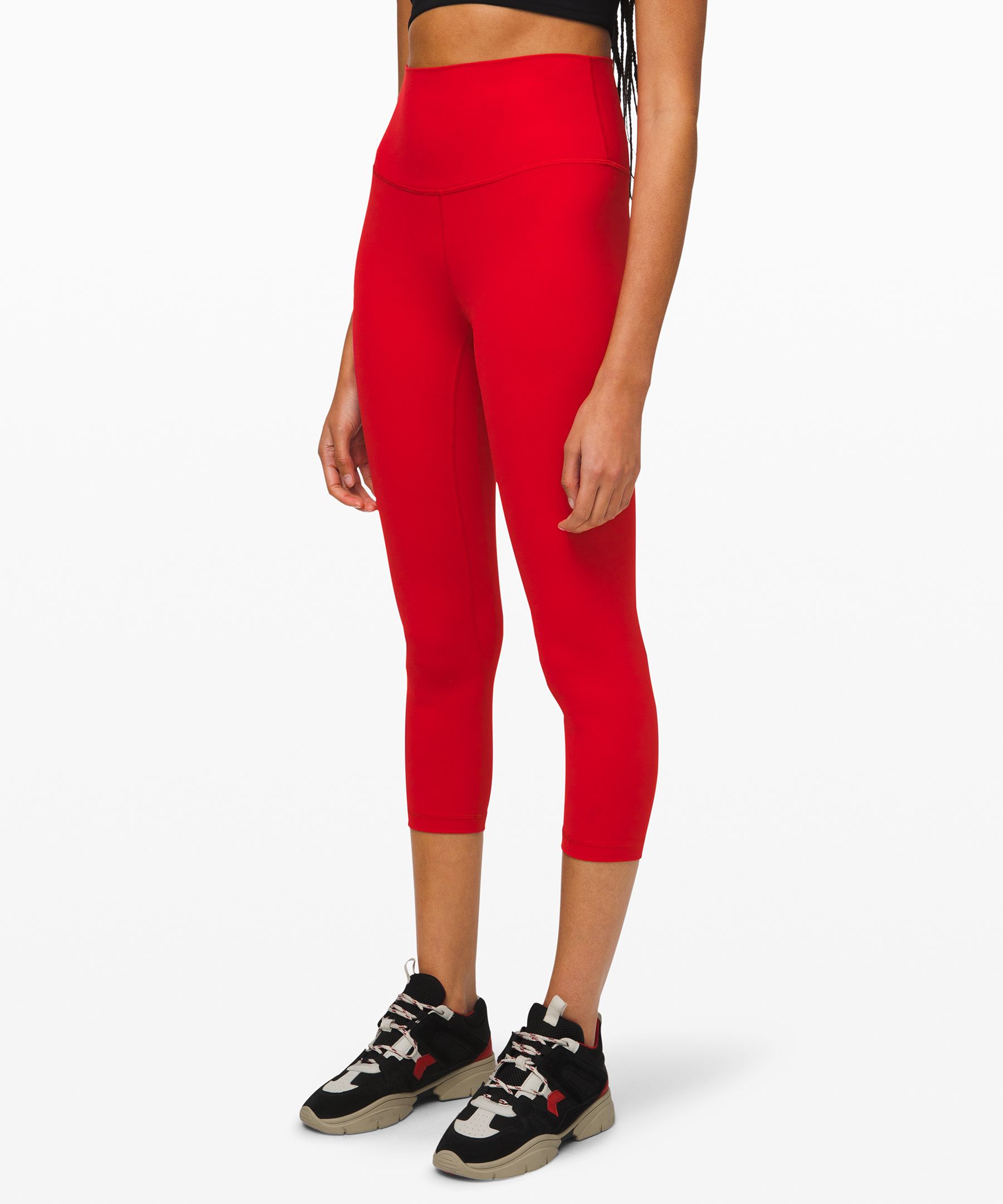 red yoga outfit