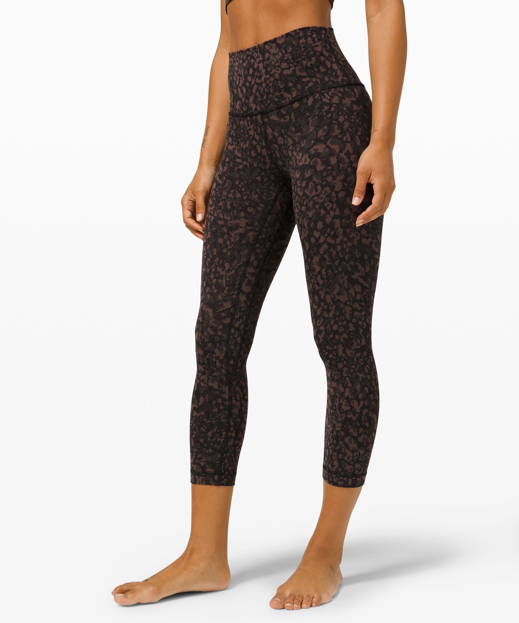 Lululemon Wunder Under High-rise Crop 21 *full-on Luxtreme In Formation Camo  Deep Coal Multi