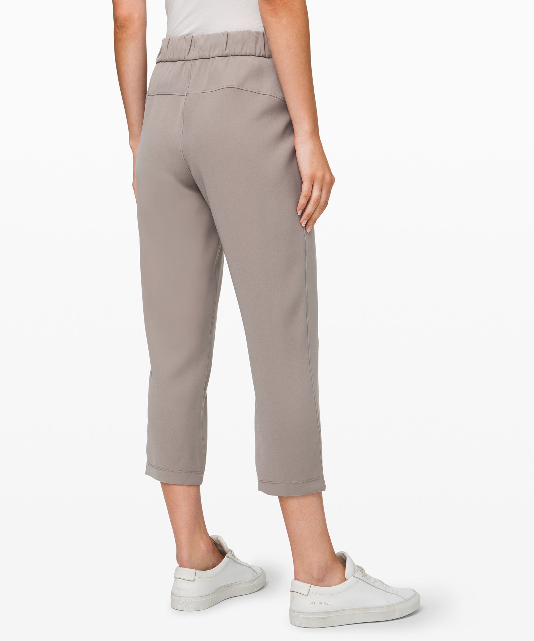 Lululemon On The Fly Crop *Woven 23 - Grey Sage - lulu fanatics