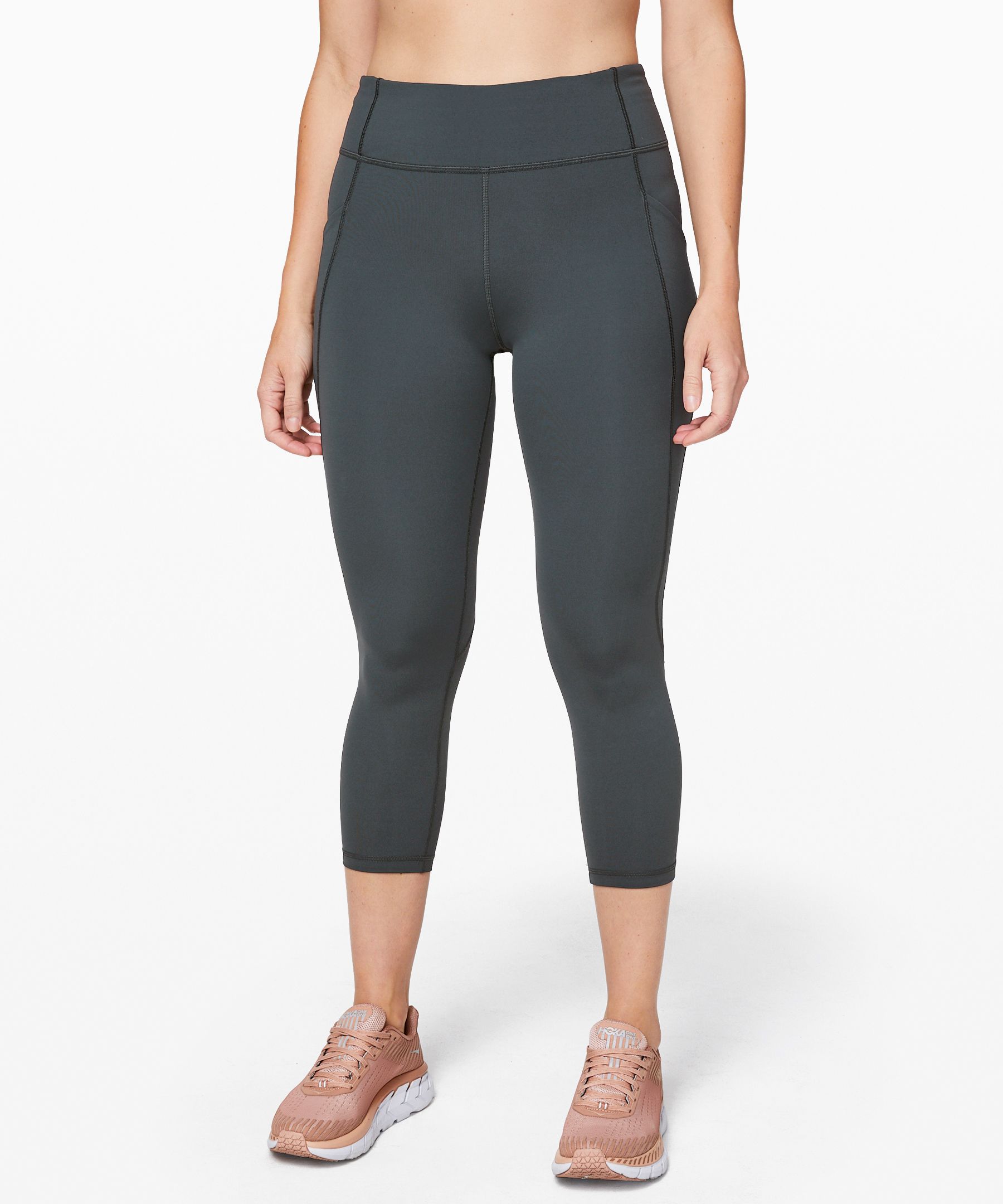 Lululemon Time To Sweat Crop 23" *online Only In Melanite