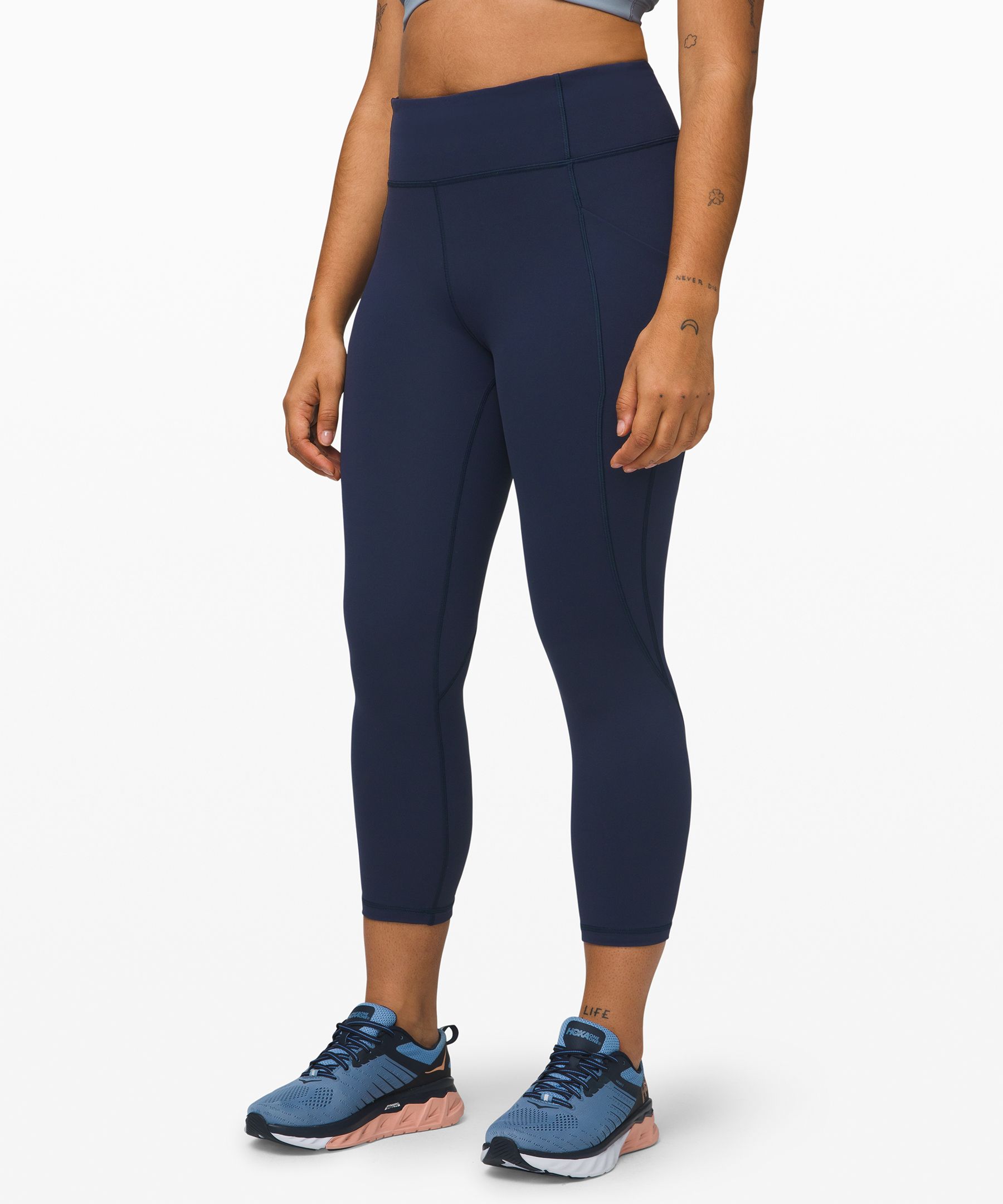 Lululemon Time To Sweat High-rise Crop 23" In True Navy