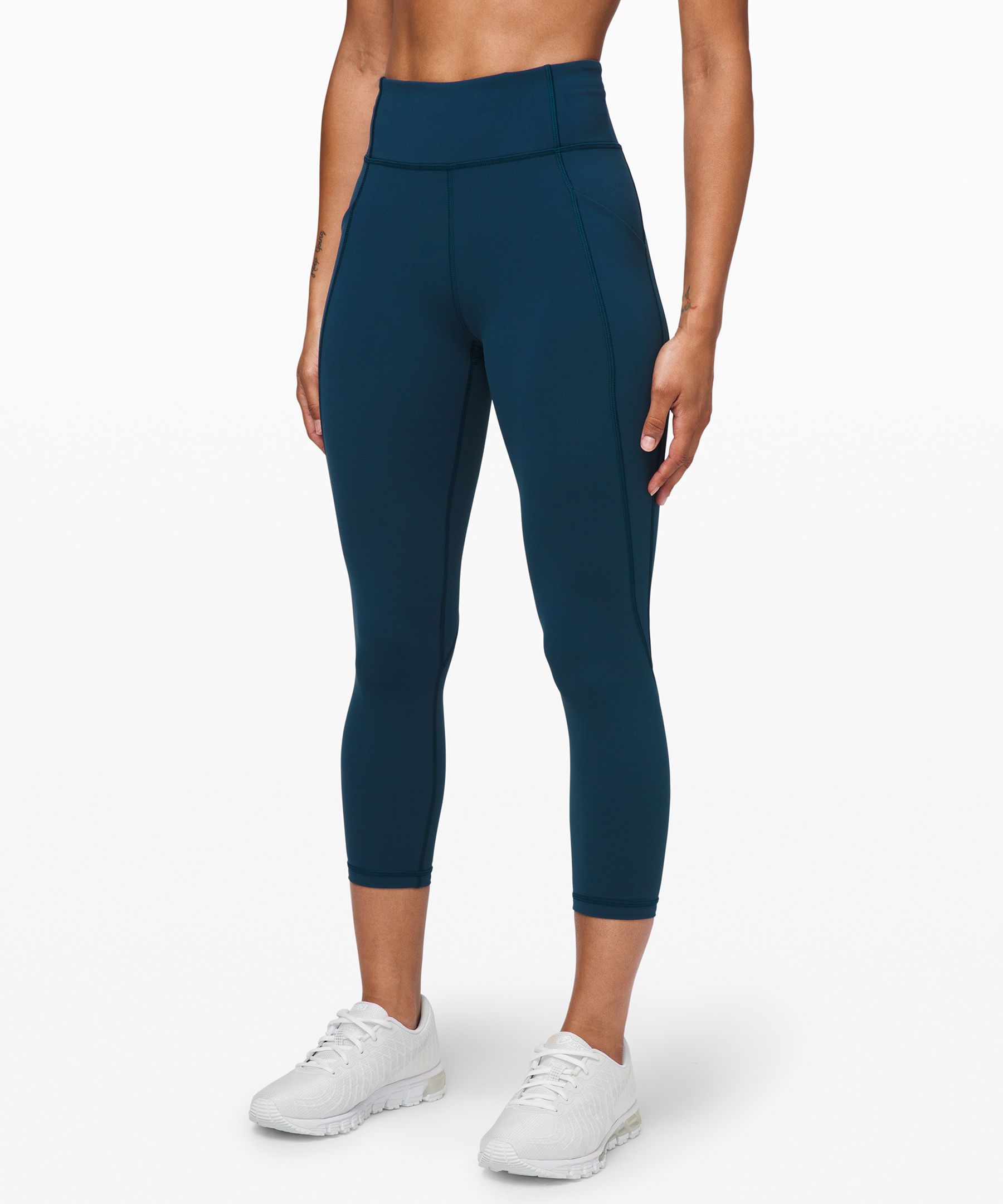 Lululemon Time To Sweat Crop 23" In Night Diver