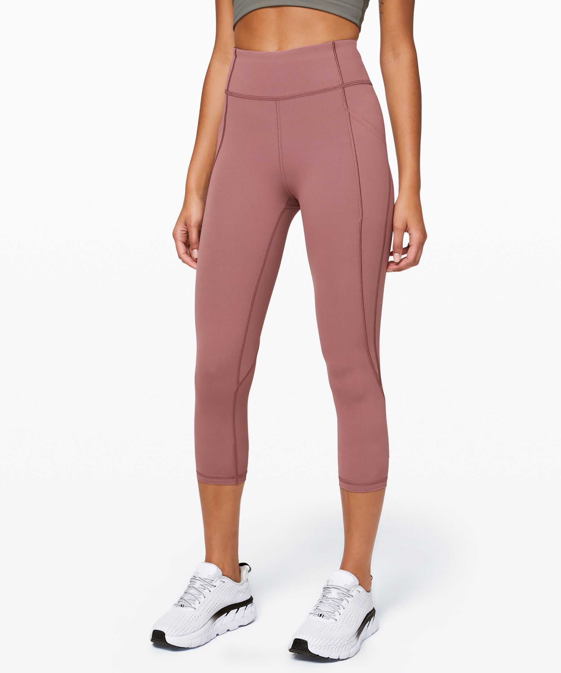 Lululemon Time To Sweat Crop *23" In Red Dust