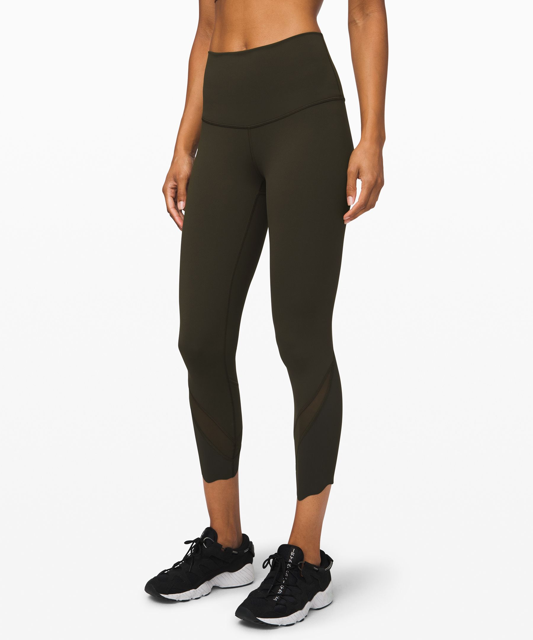 Lululemon Wunder Under Crop II Roll Down Scallop Luxtreme 23 High