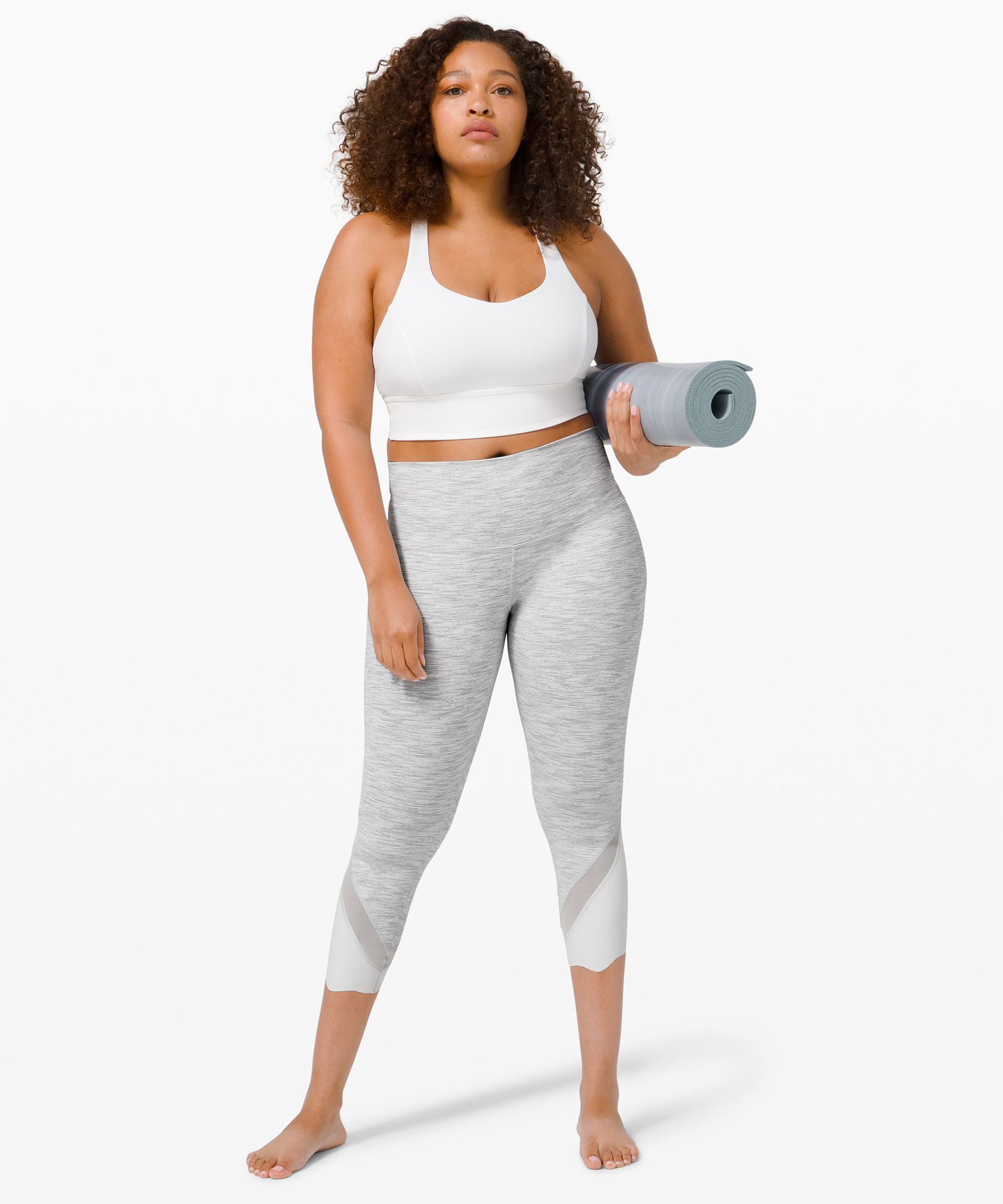 LULULEMON Wunder Under Crop High-Rise Roll Down Scallop Full-On Luxtreme  23 (Wee are from Space Nimbus Battleship/Nimbus, 10) at  Women's  Clothing store