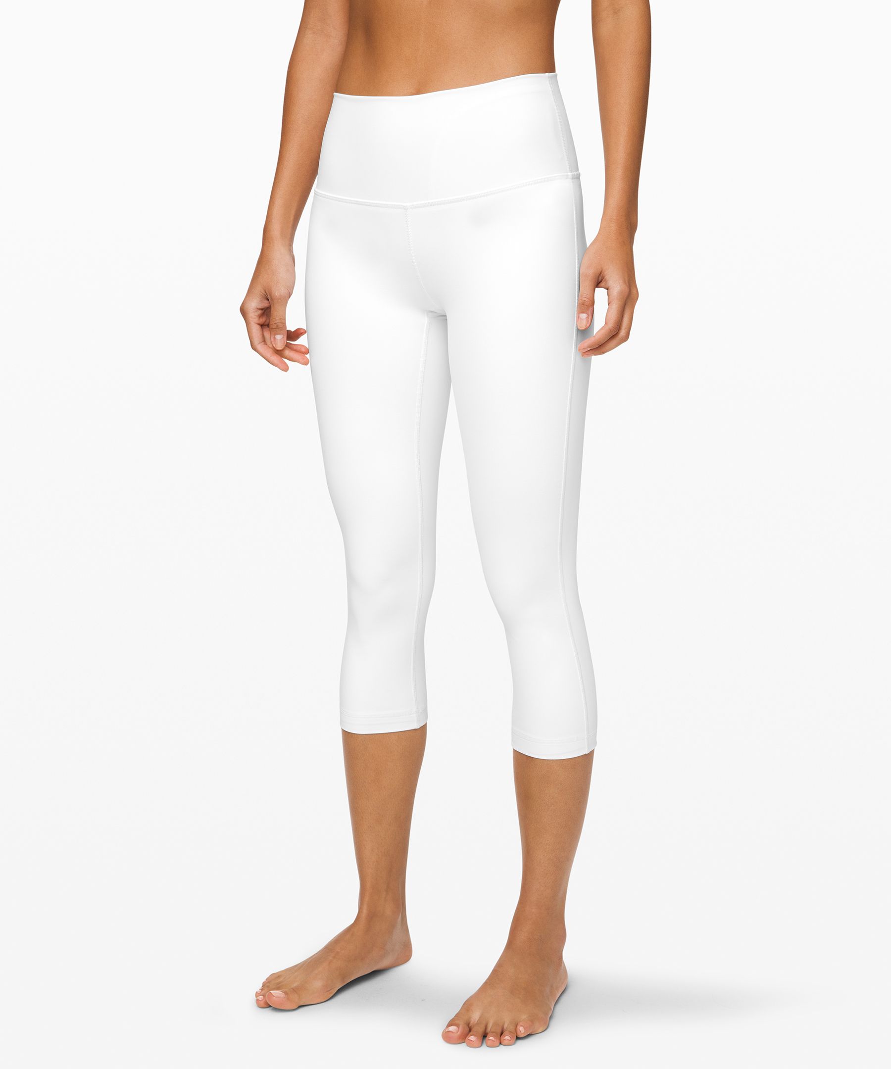 Lululemon Wunder Under Crop (high-rise) *full-on Luxtreme 21" In White