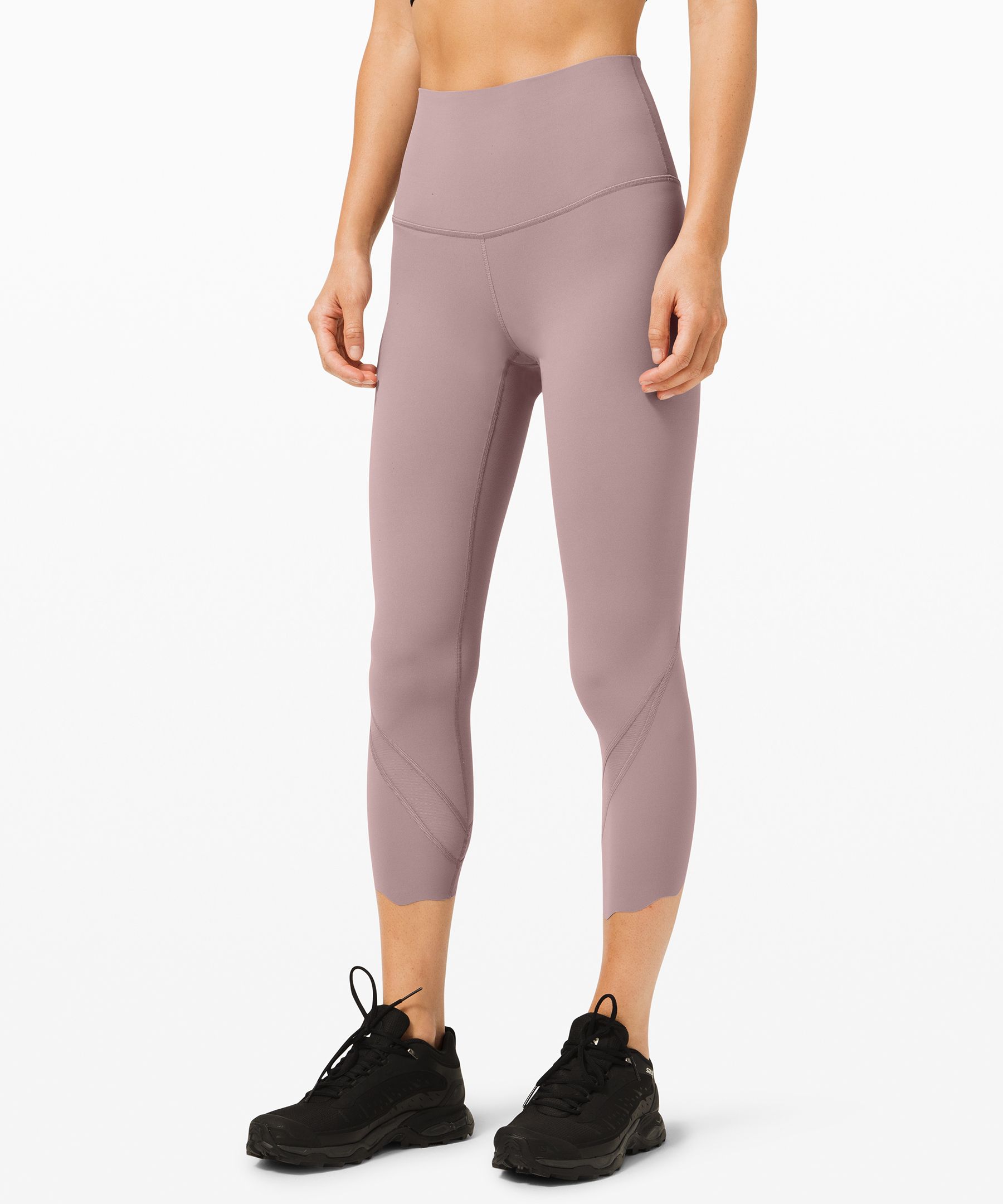 Lululemon Wunder Under High-Rise Crop 23 Yoga Leggings (Pink